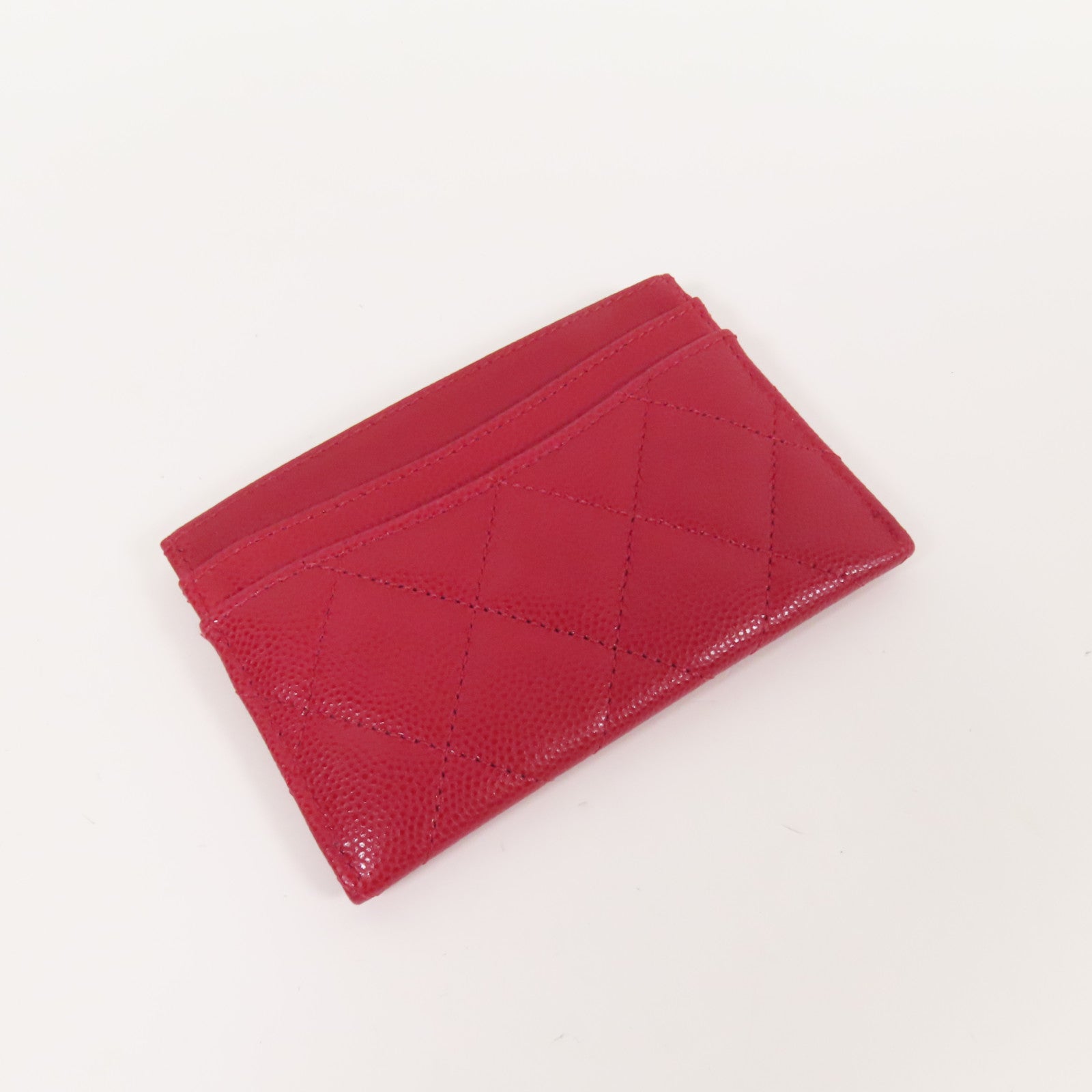 CHANEL 牛皮皮革Card Case銀扣卡片套