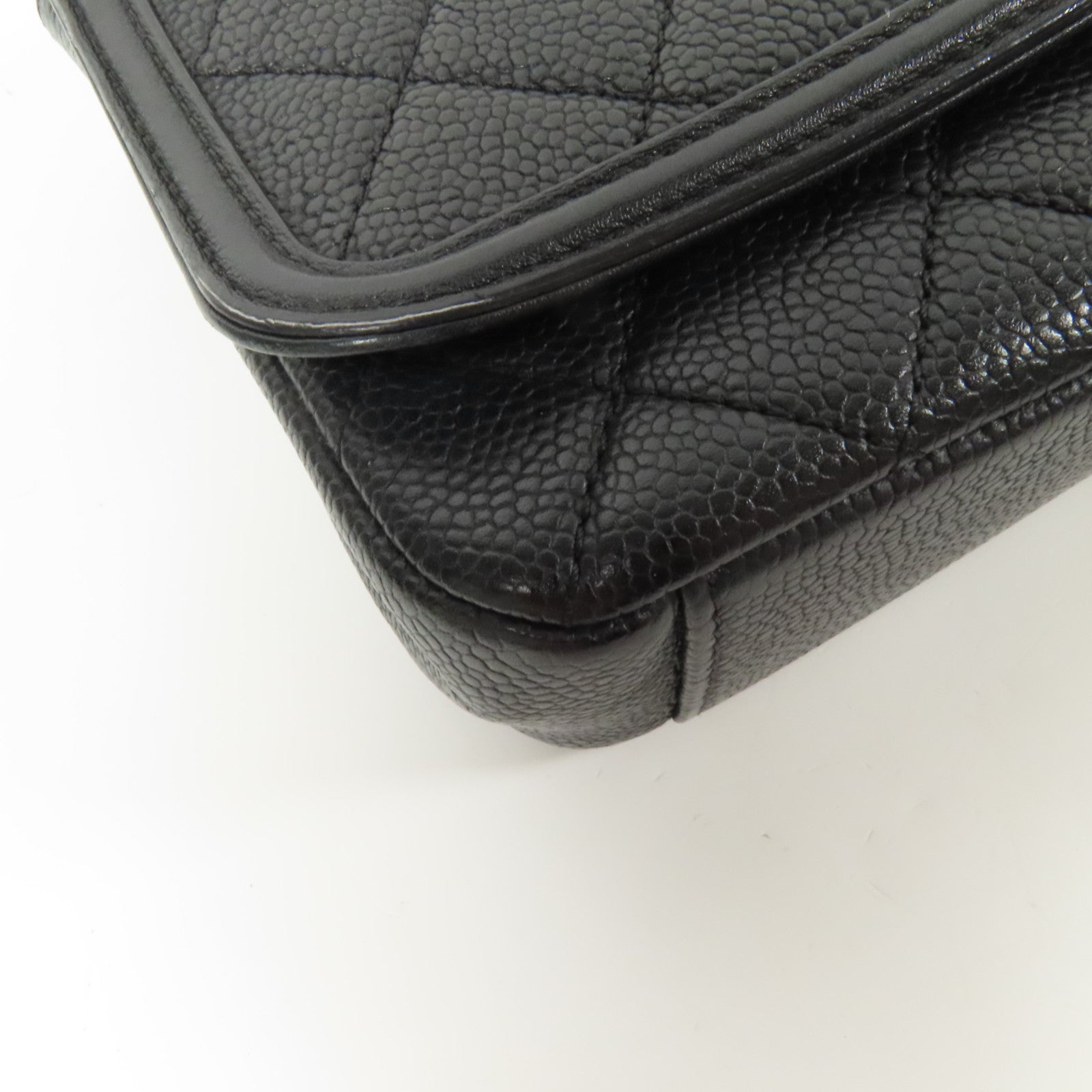 CHANEL 牛皮皮革Chain Shoulder金扣肩背袋