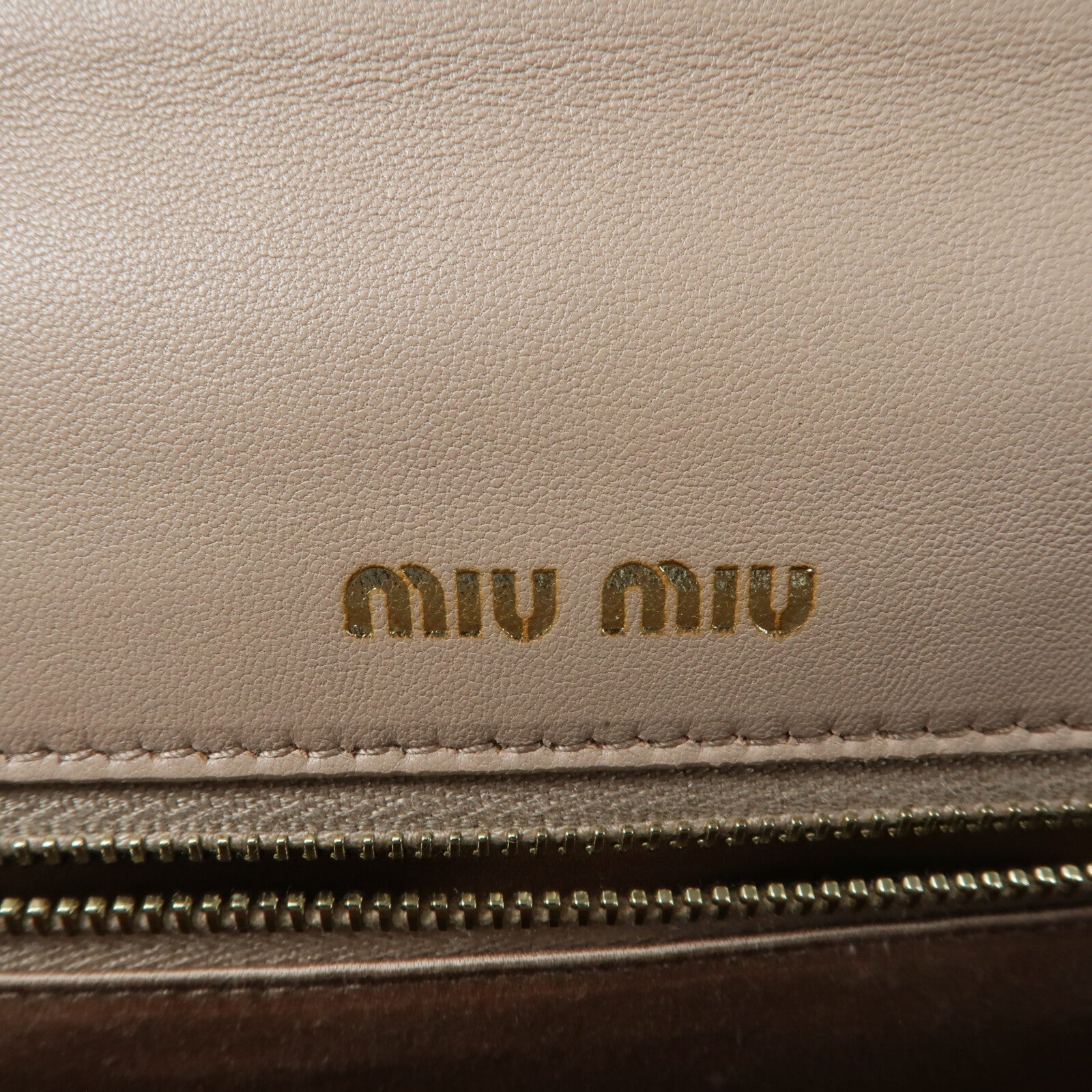 Miu Miu 羊皮皮革2 Way Shoulder鏈帶手挽肩背兩用袋
