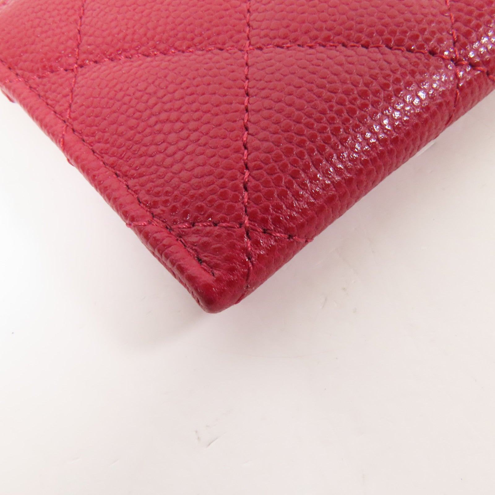 CHANEL 牛皮皮革Card Case銀扣卡片套