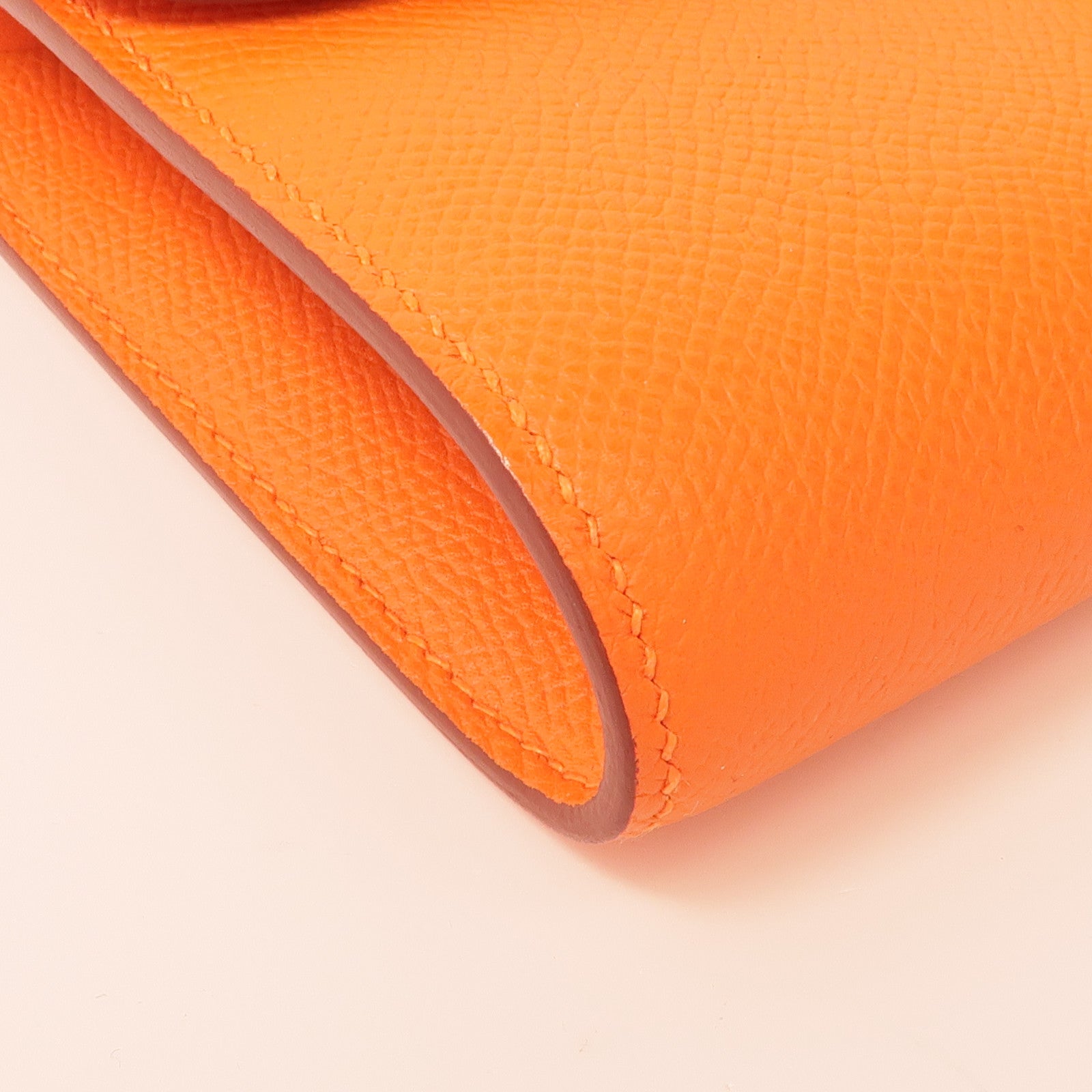 HERMES Epsom皮革Cosntance To Go金扣肩背袋Orange