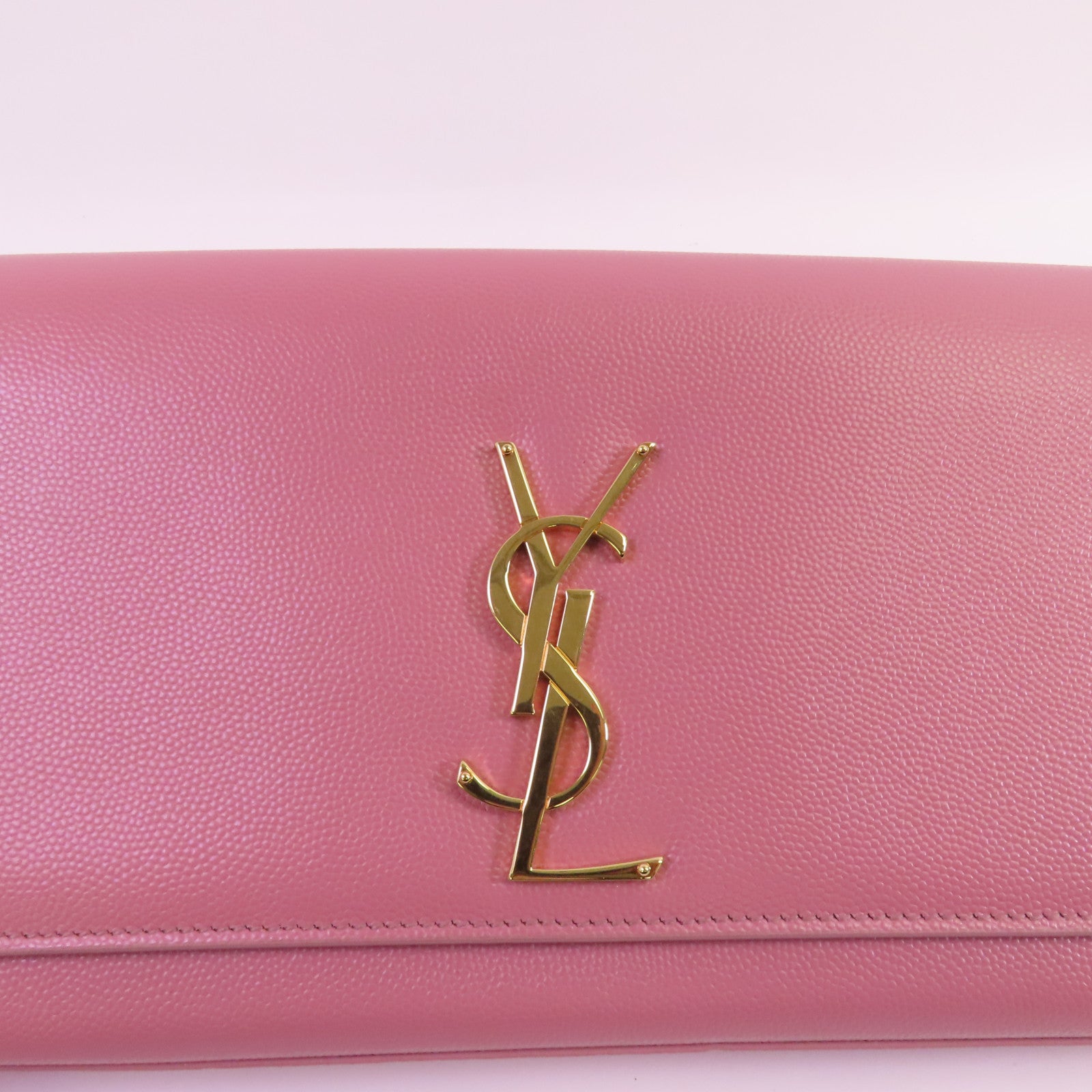 SAINT LAURENT 牛皮皮革Clutch金扣手拿包