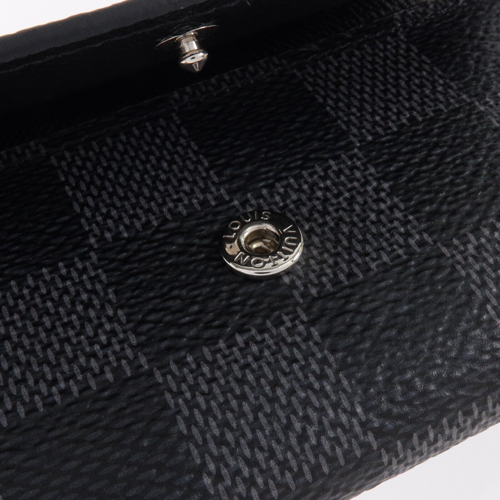 LOUIS VUITTON Damier Graphite Key Case 6銀扣鎖匙套