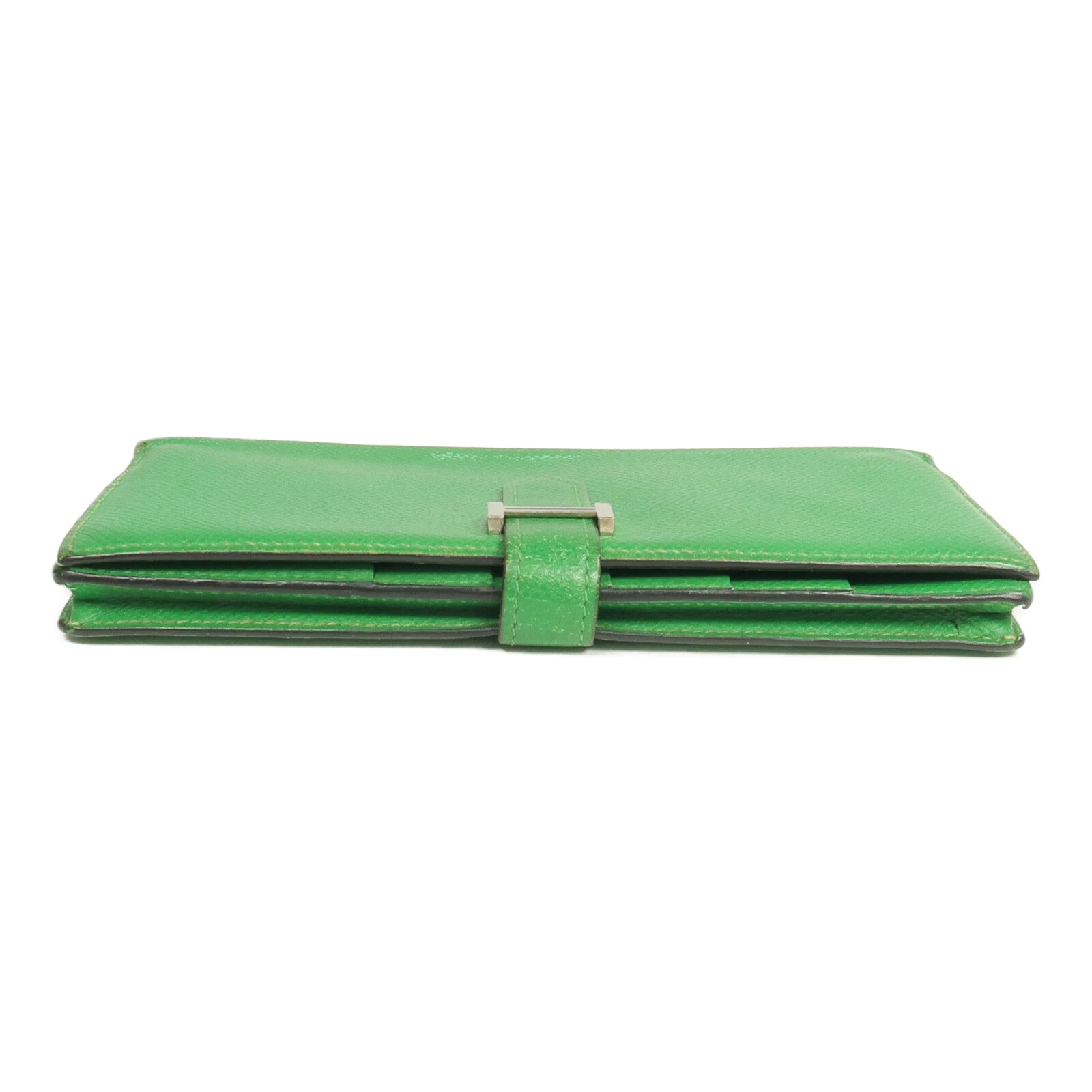 HERMES Epsom皮革Bearn Long Wallet銀扣長錢包Bambou