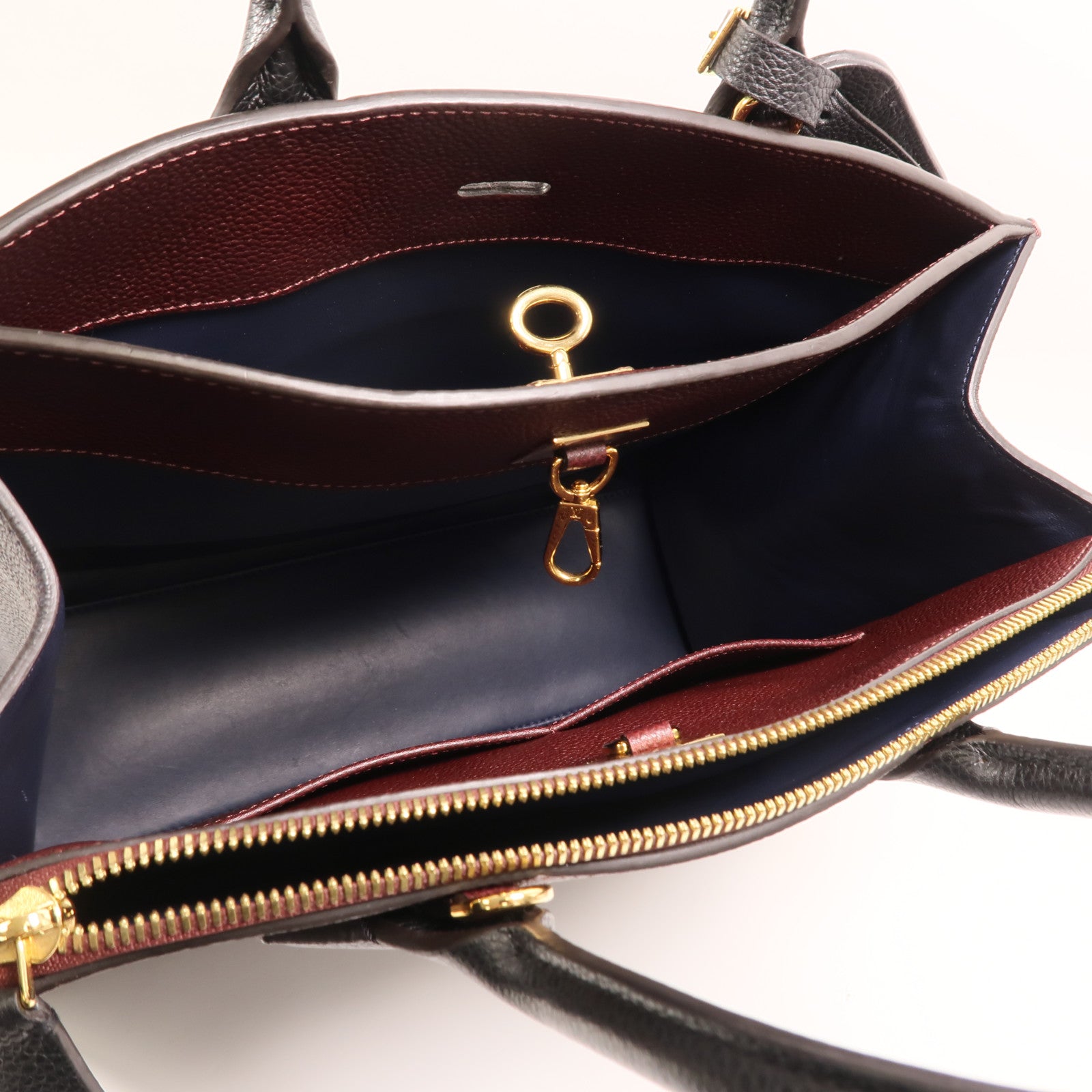 LOUIS VUITTON 牛皮皮革City Steamer MM金扣手挽肩背兩用袋