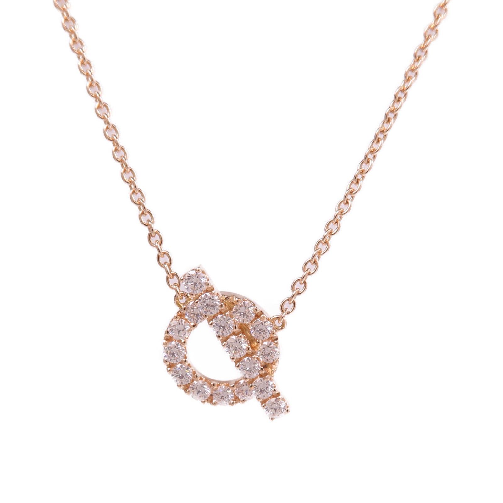 HERMES 【激減優惠】18K玫瑰金Finesse Pendant鑽石項鍊