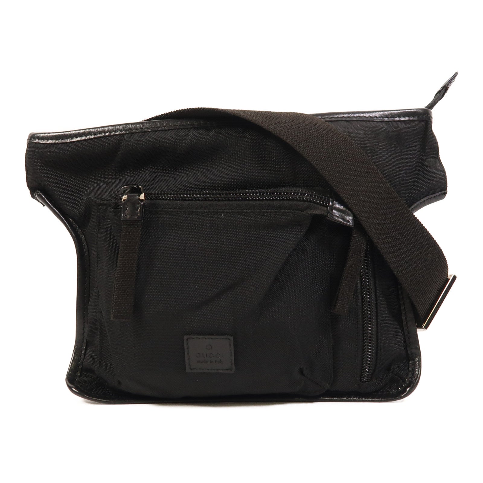 GUCCI 帆布Waist Bag銀扣腰包