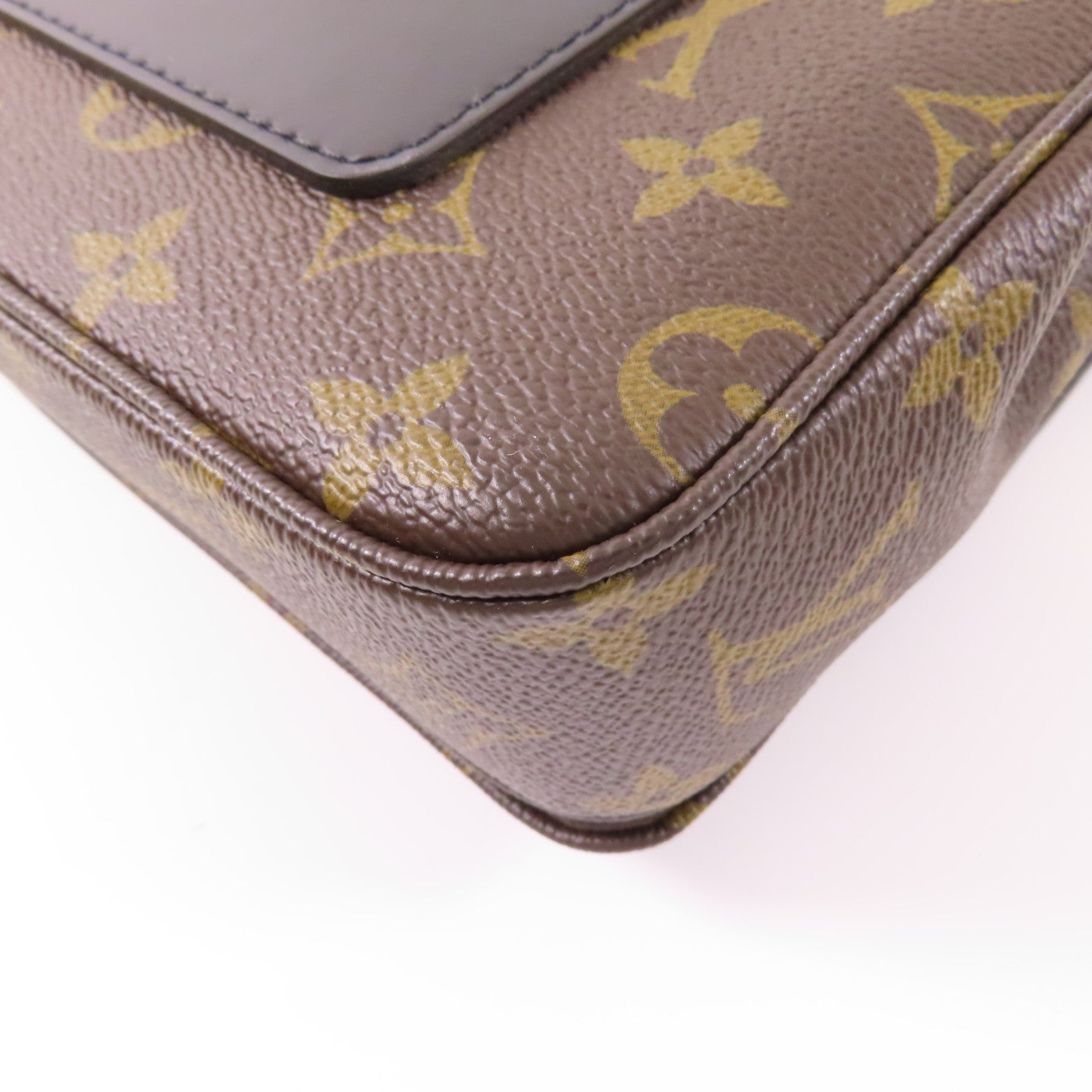 LOUIS VUITTON Monogram Marceau金扣鏈帶肩背袋棕色