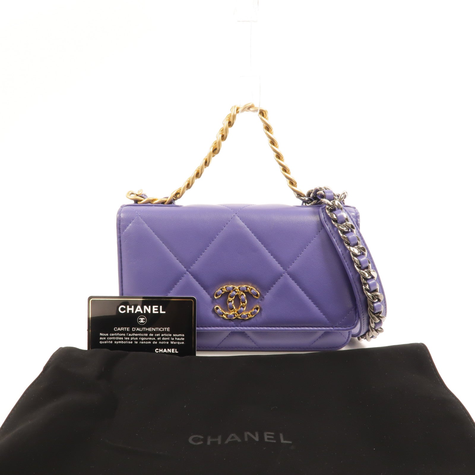 CHANEL 羊皮皮革Chanel 19 Wallet On Chain手挽肩背兩用袋