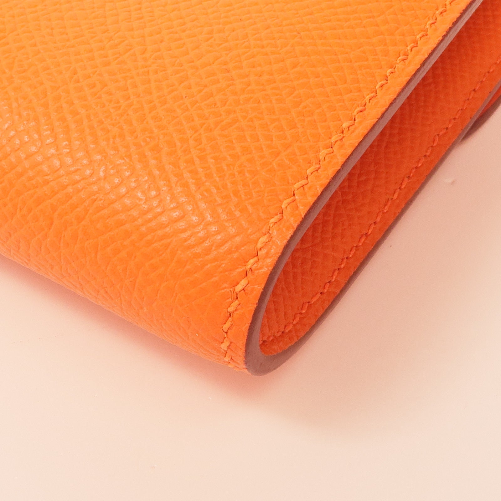 HERMES Epsom皮革Cosntance To Go金扣肩背袋Orange