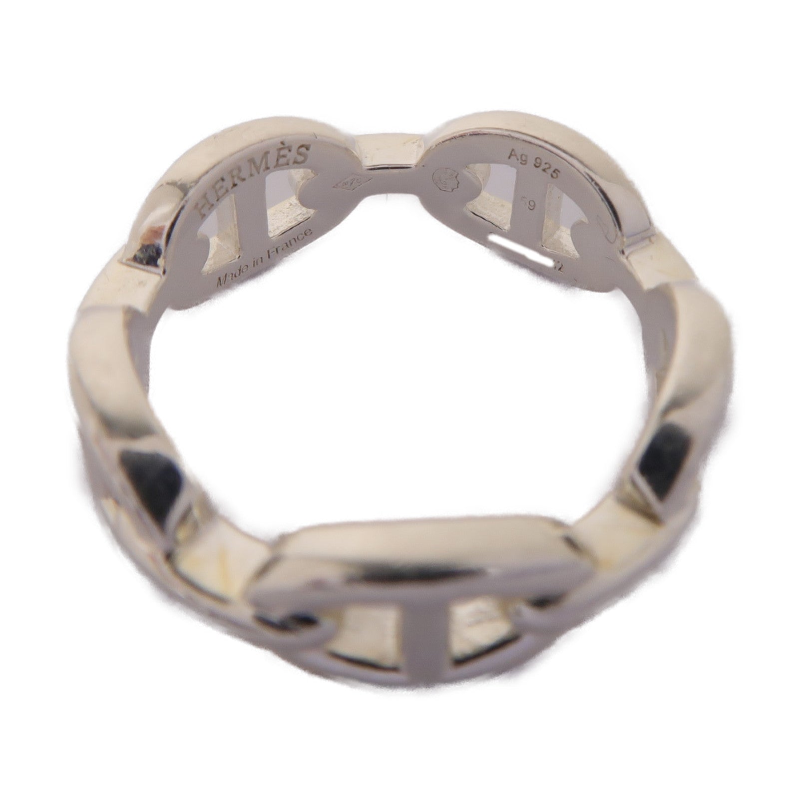 HERMES 925純銀Enchainee Ring戒指Hermes#59 US#8.75