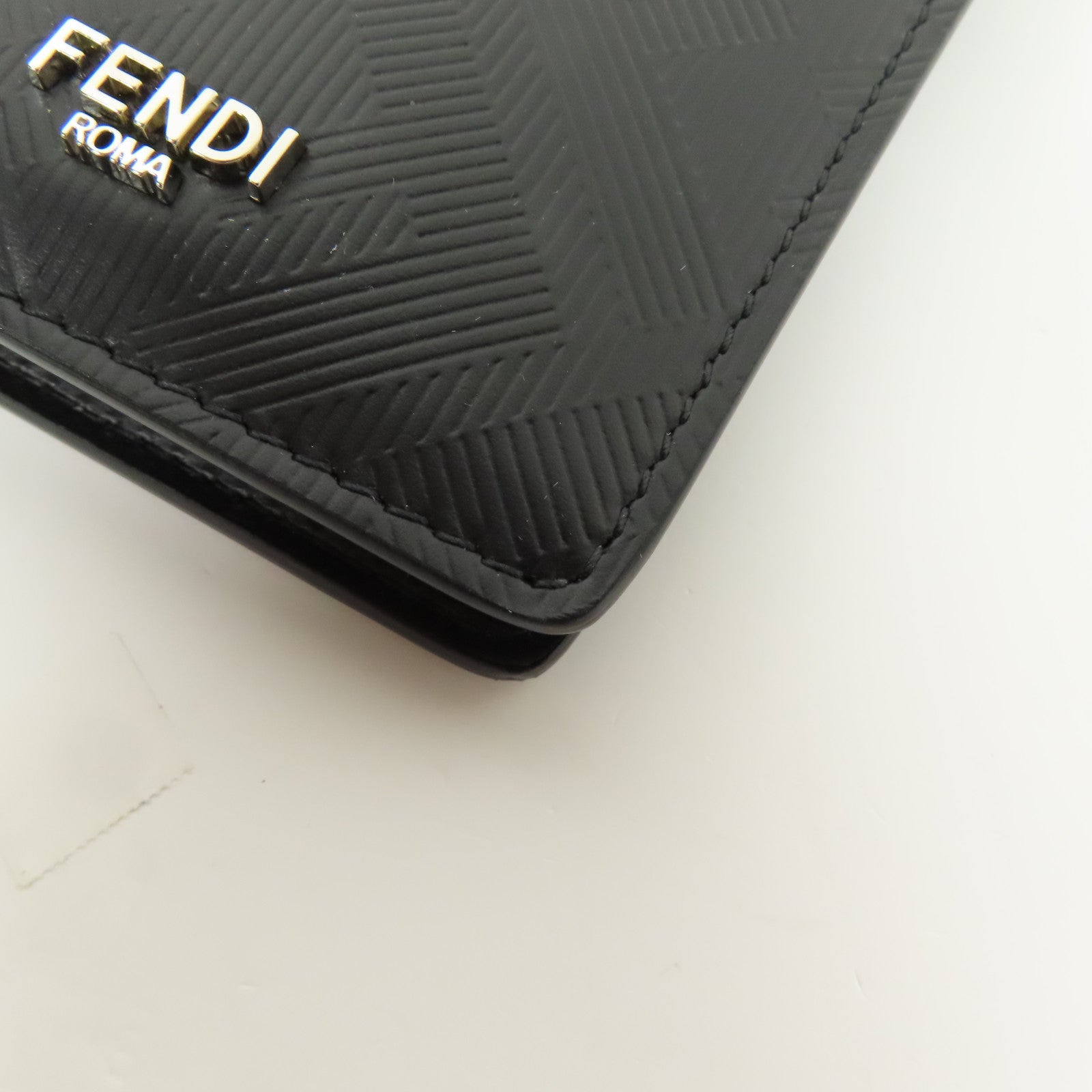 FENDI SHW Shadow Card Holder 7M0349 AJF4 F19KP Calfskin Leather Black