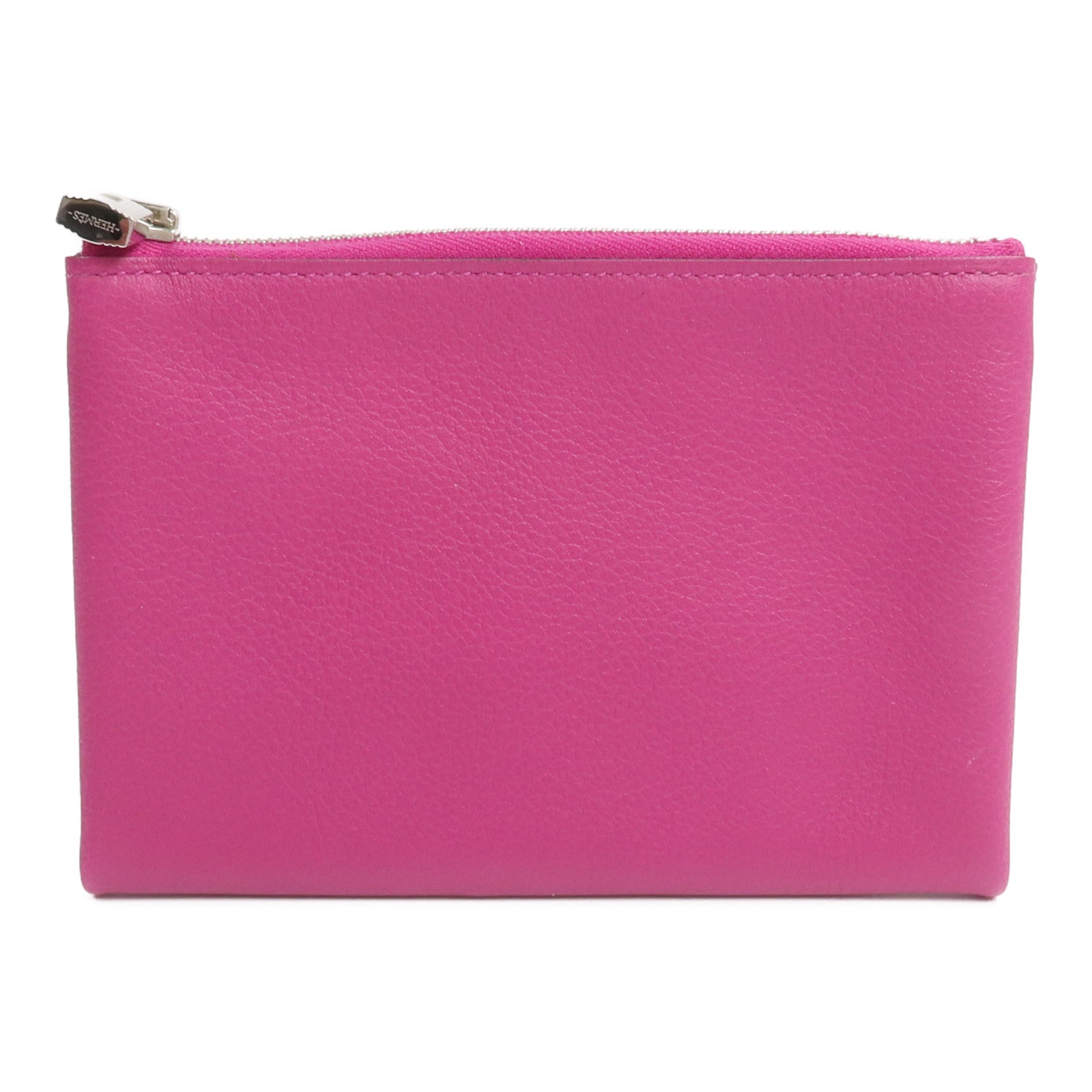 HERMES Evercolor皮革Atout 14 PM Mini Pouch手拿包Rose Purple