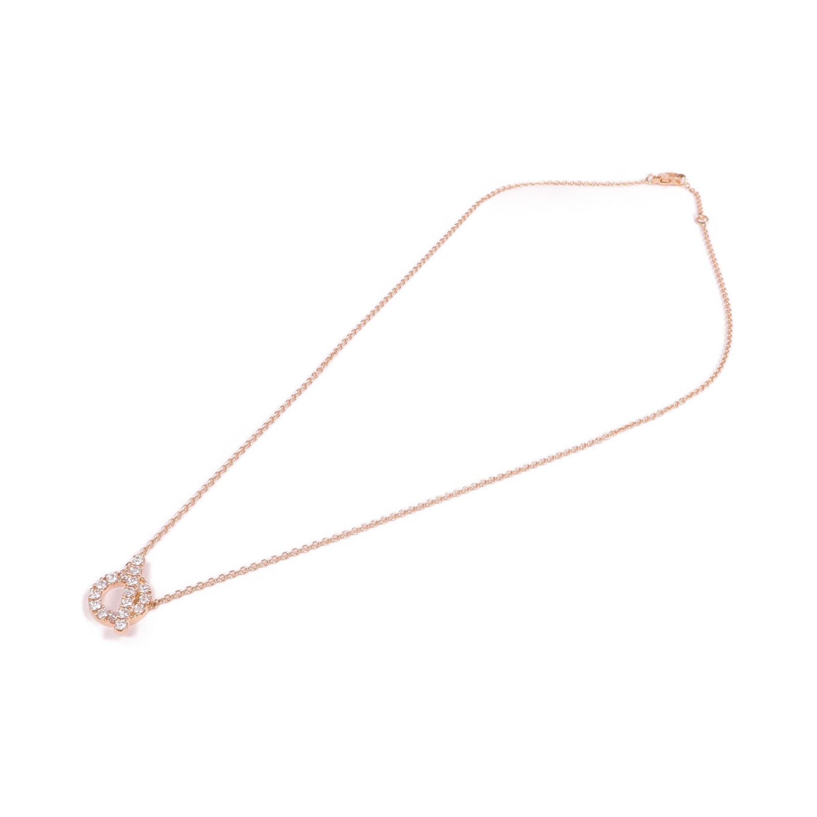 HERMES 【激減優惠】18K玫瑰金Finesse Pendant鑽石項鍊
