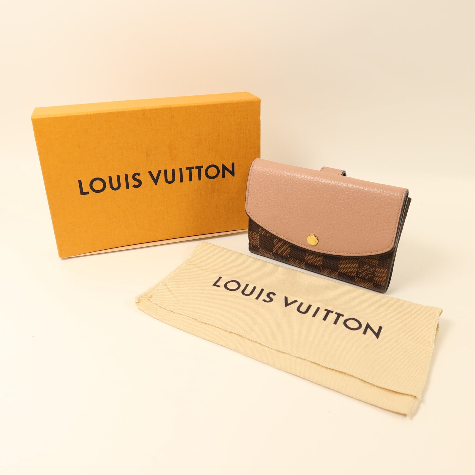 LOUIS VUITTON Damier Portefeuille Normandy Wallet金扣錢包