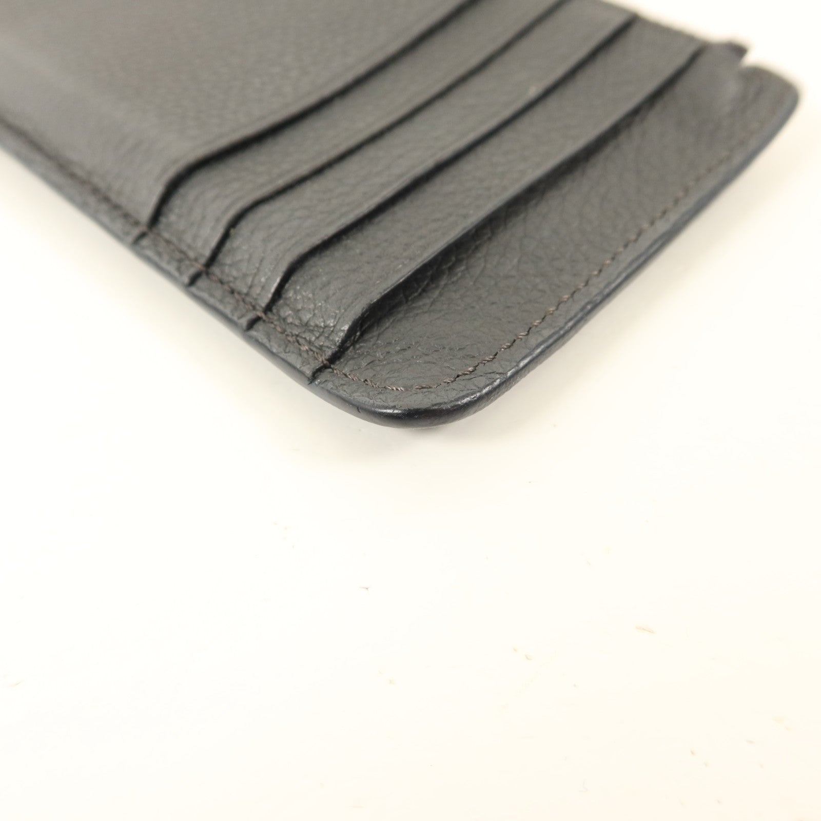 LOEWE 牛皮皮革Card Case銀扣卡片套