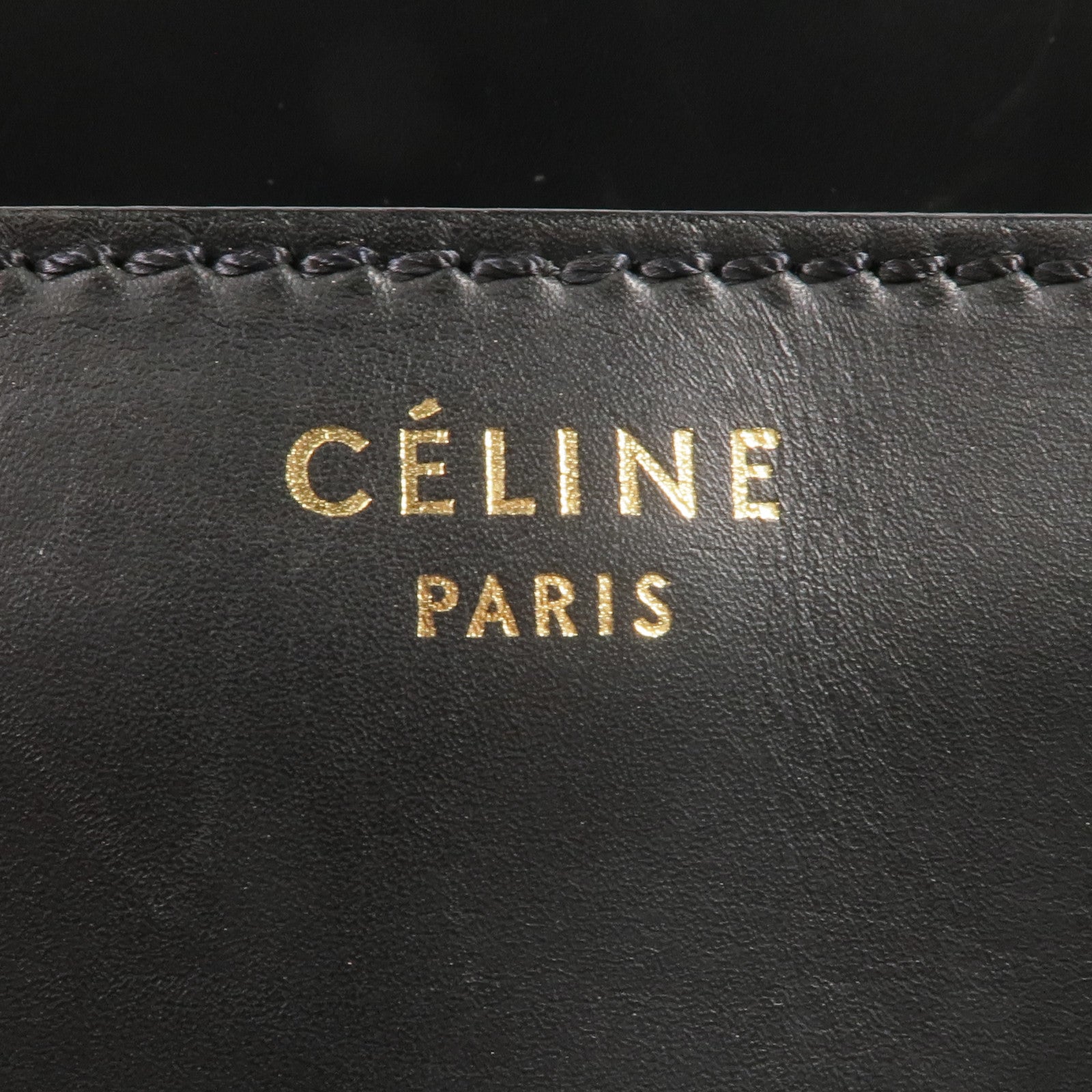 CELINE 牛皮皮革/帆布Mini Luggage金扣手挽袋