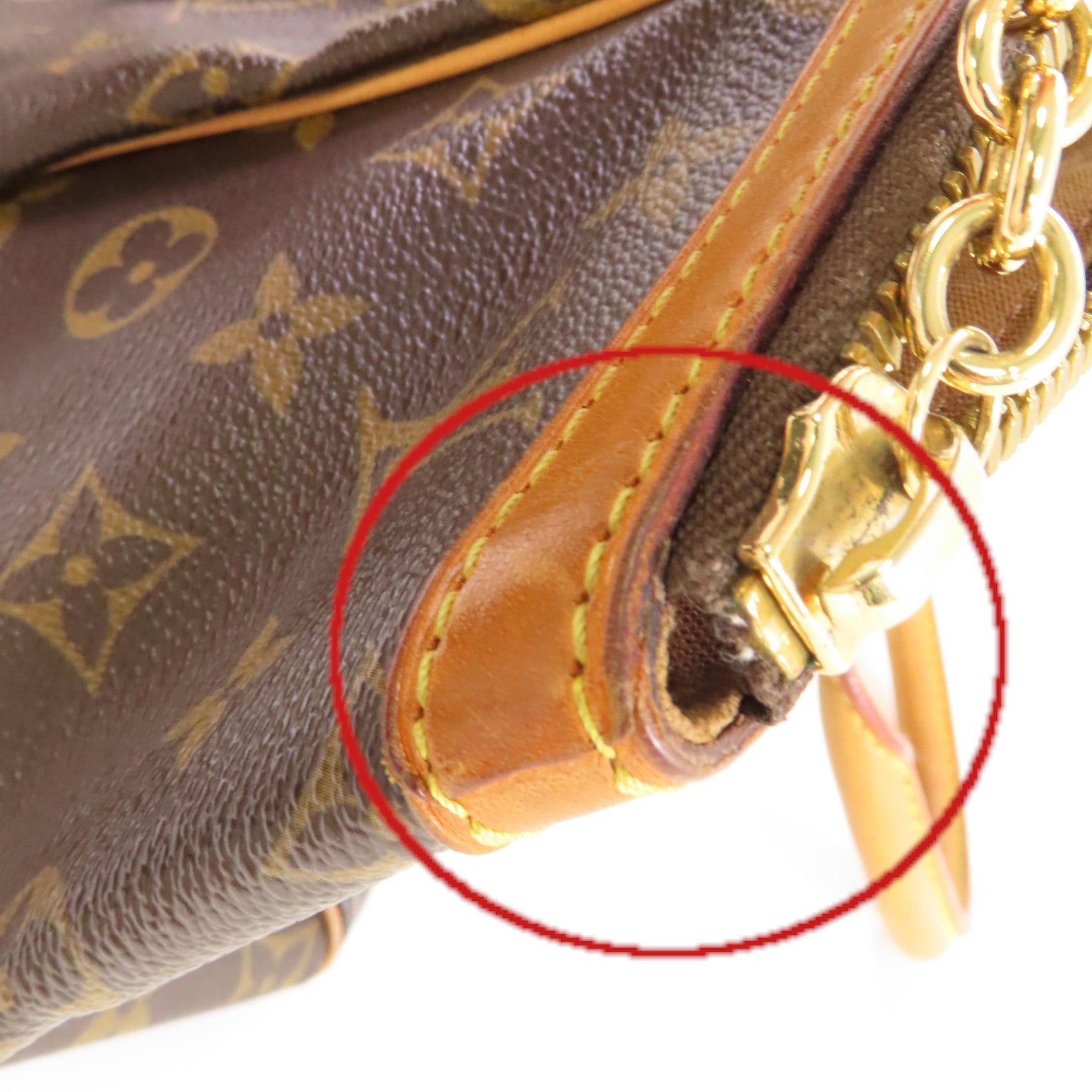 LOUIS VUITTON 【激減優惠】Monogram Tivoli GM Hand Bag金扣手挽袋啡色
