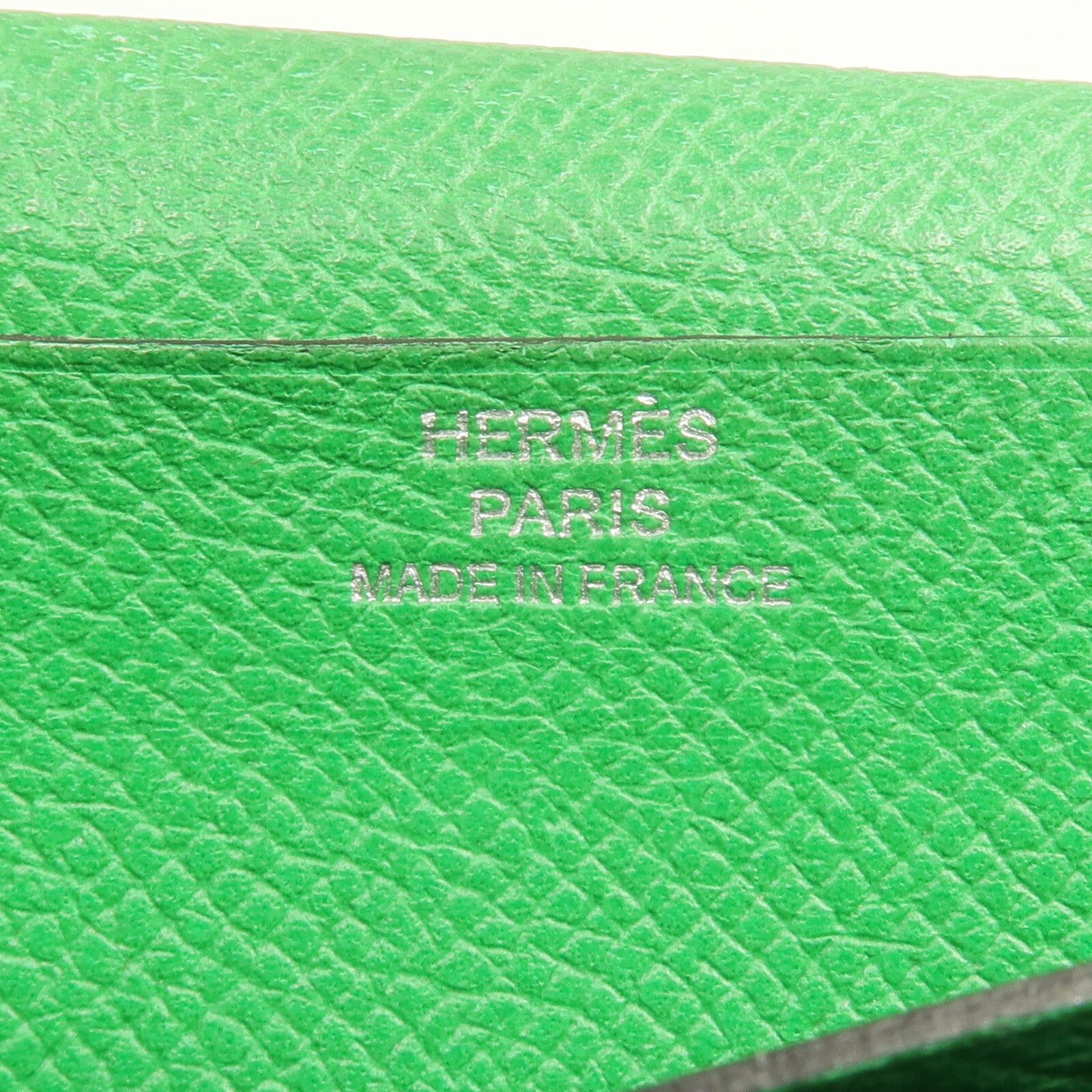 HERMES Epsom皮革Bearn Long Wallet銀扣長錢包Bambou