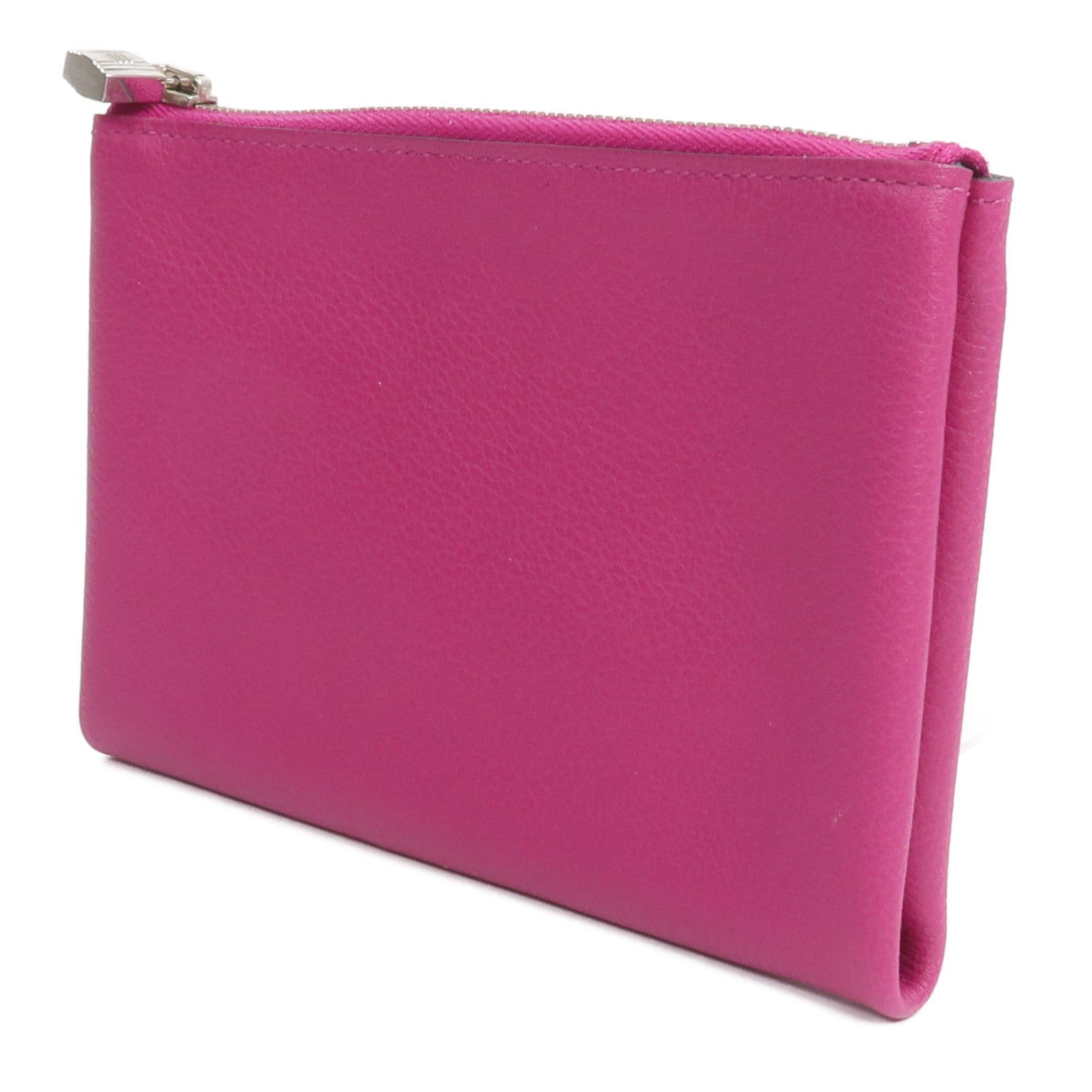 HERMES Evercolor皮革Atout 14 PM Mini Pouch手拿包Rose Purple