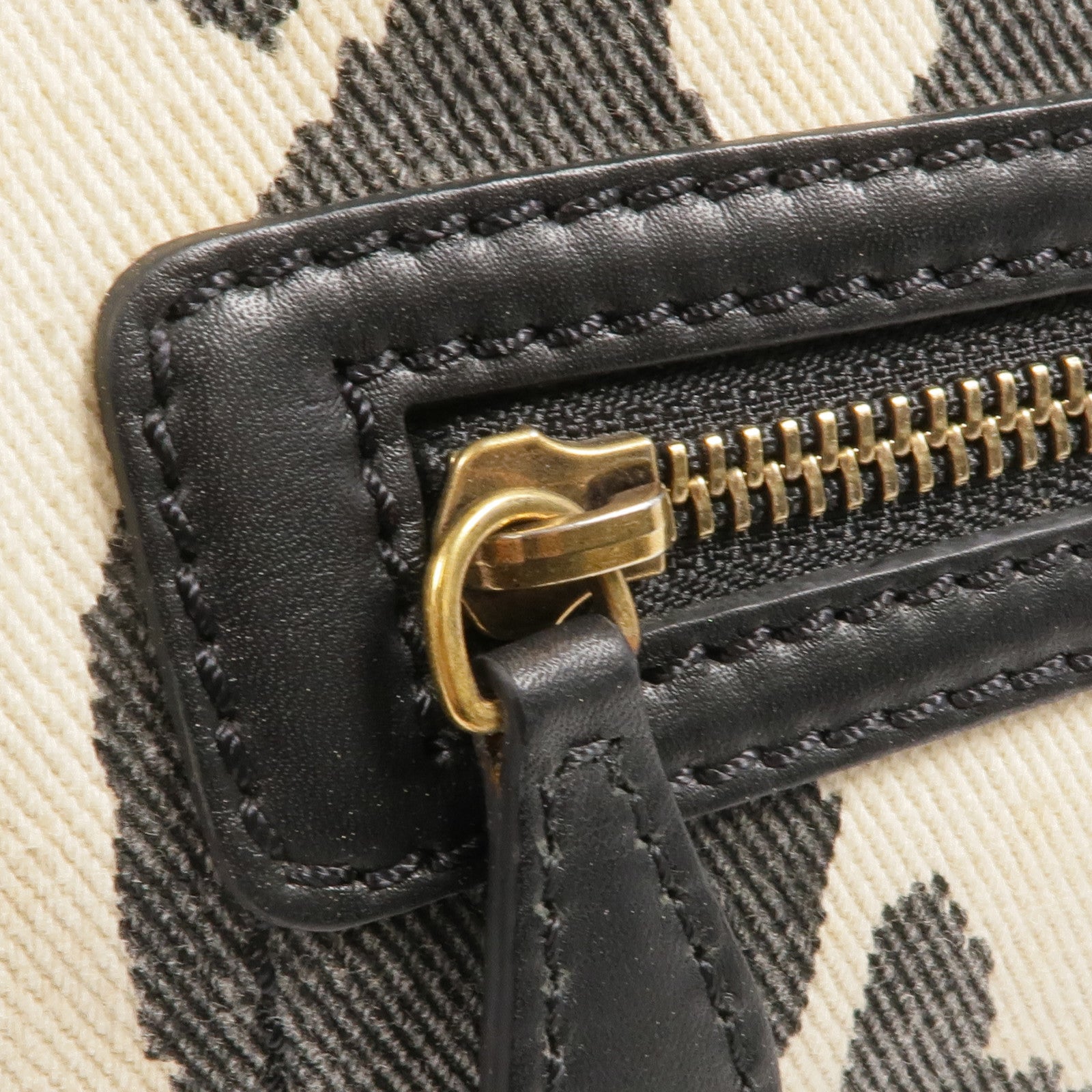 CELINE 牛皮皮革/帆布Mini Luggage金扣手挽袋