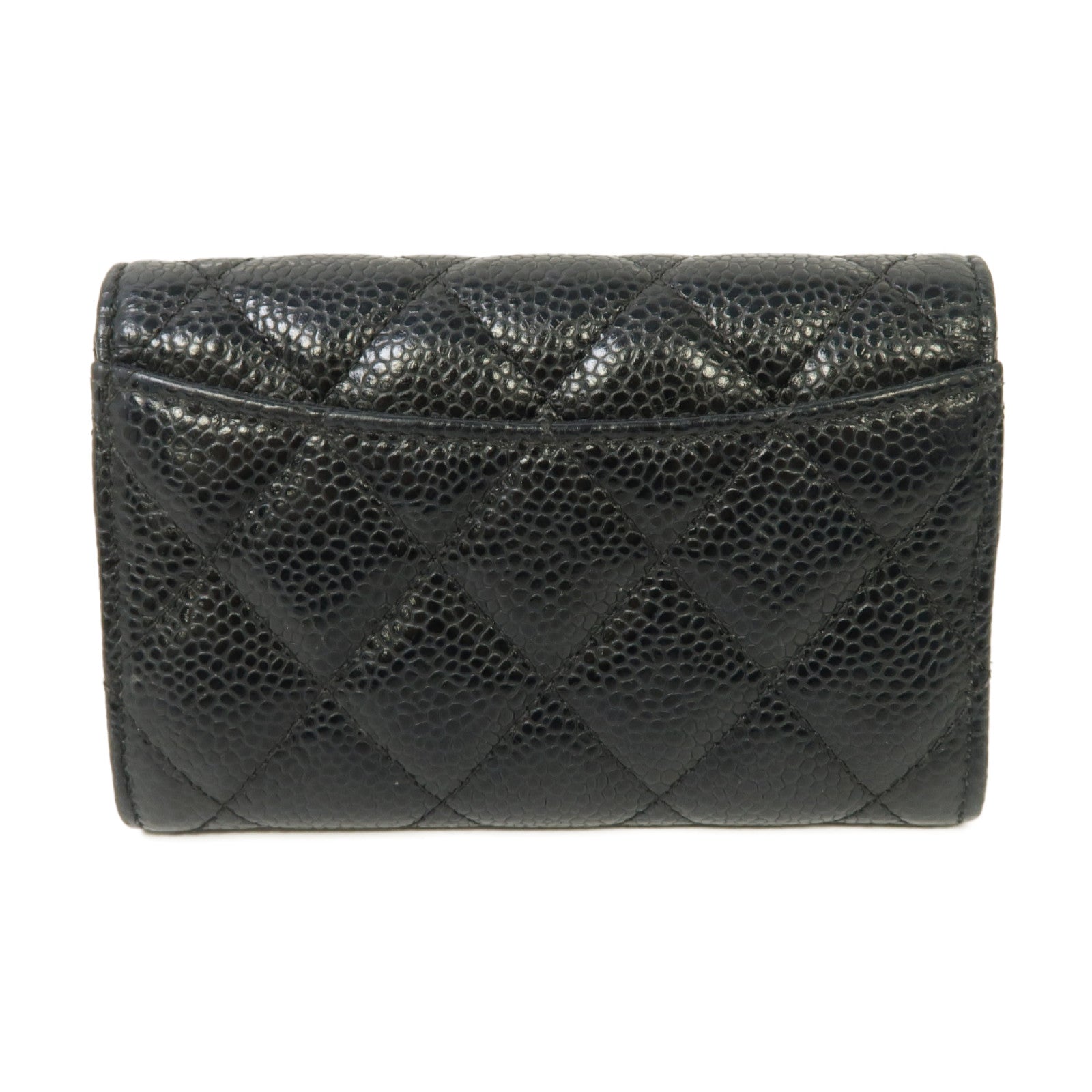CHANEL 菱格Caviar皮革Classic Flap Card Holder金扣卡片套黑色