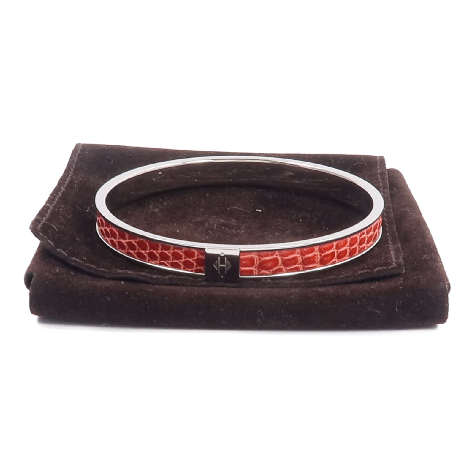 HERMES 蜥蝪皮革/金屬Kawaii 07 Bracelet手鐲