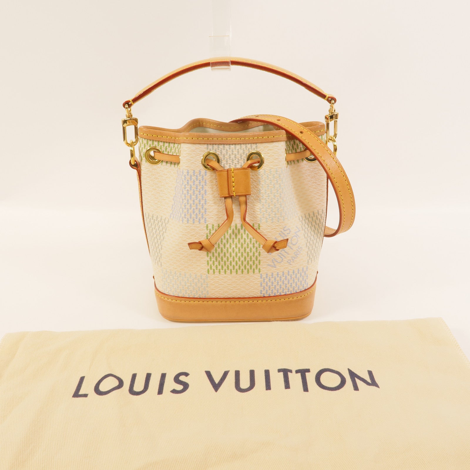 LOUIS VUITTON Damier Giant Canvas Nano Noe手挽肩背兩用袋