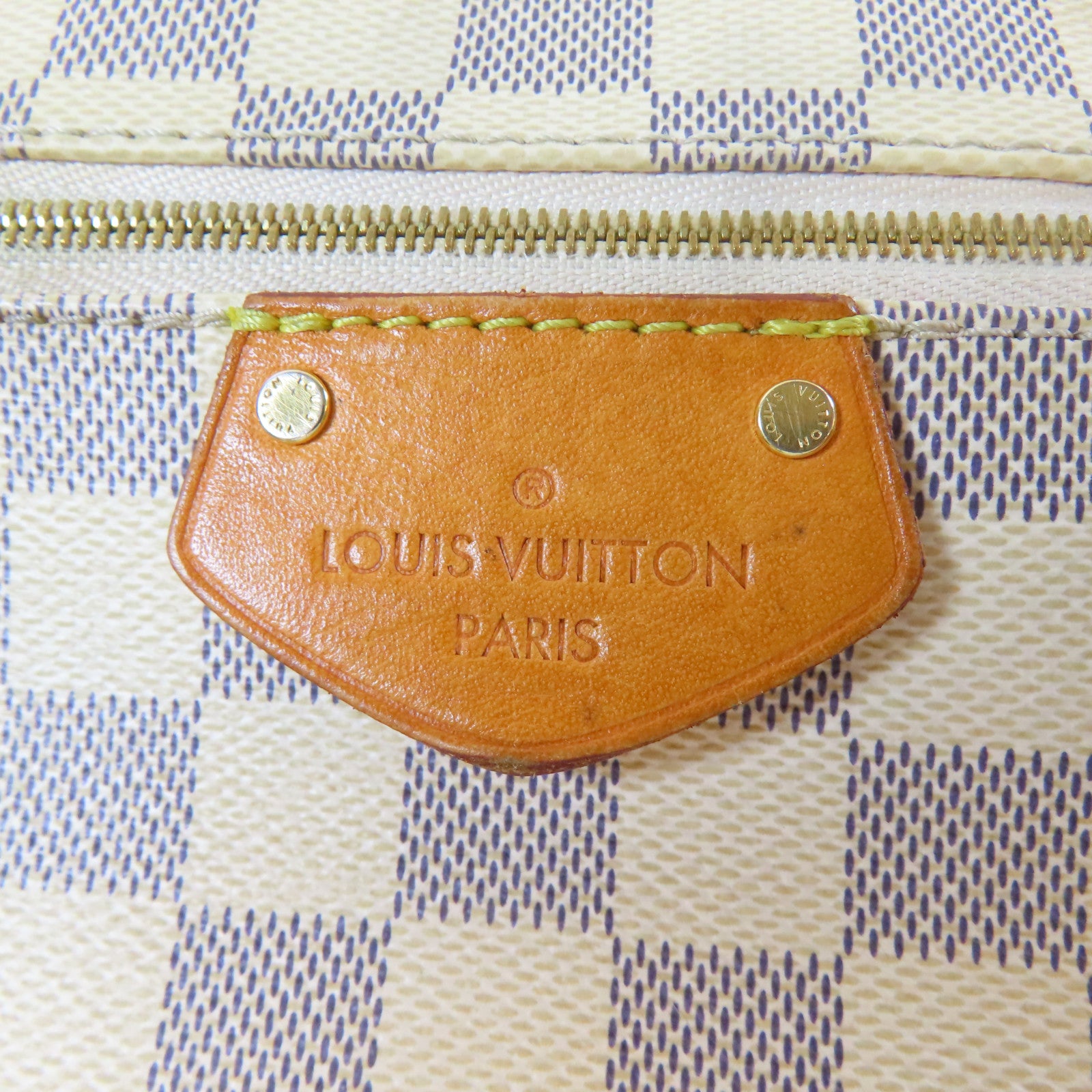 LOUIS VUITTON 【激減優惠】Damier Azur Tote Bag金扣肩背袋白色