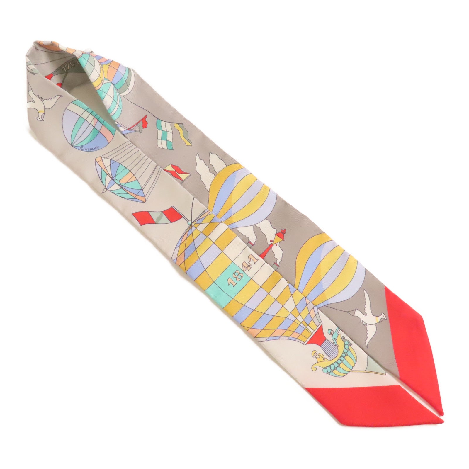 HERMES Twilly Scarf Scarves Silk Multicolor