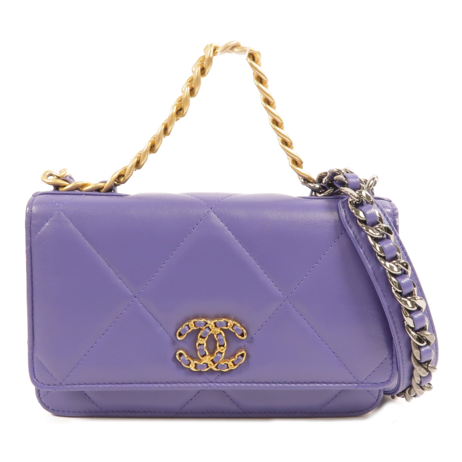 CHANEL 羊皮皮革Chanel 19 Wallet On Chain手挽肩背兩用袋