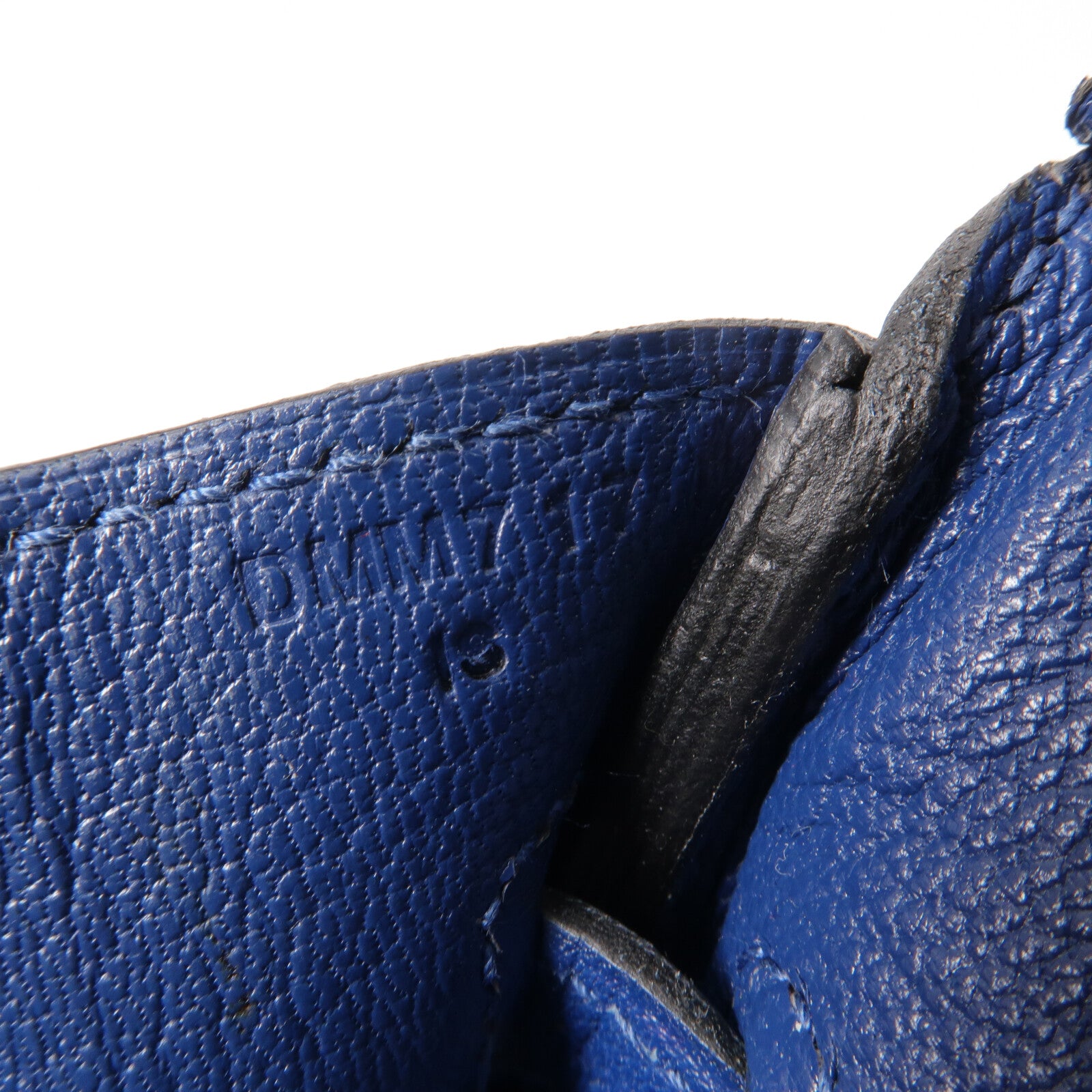 HERMES Novillo皮革Birkin 30手挽袋Deep Bleu