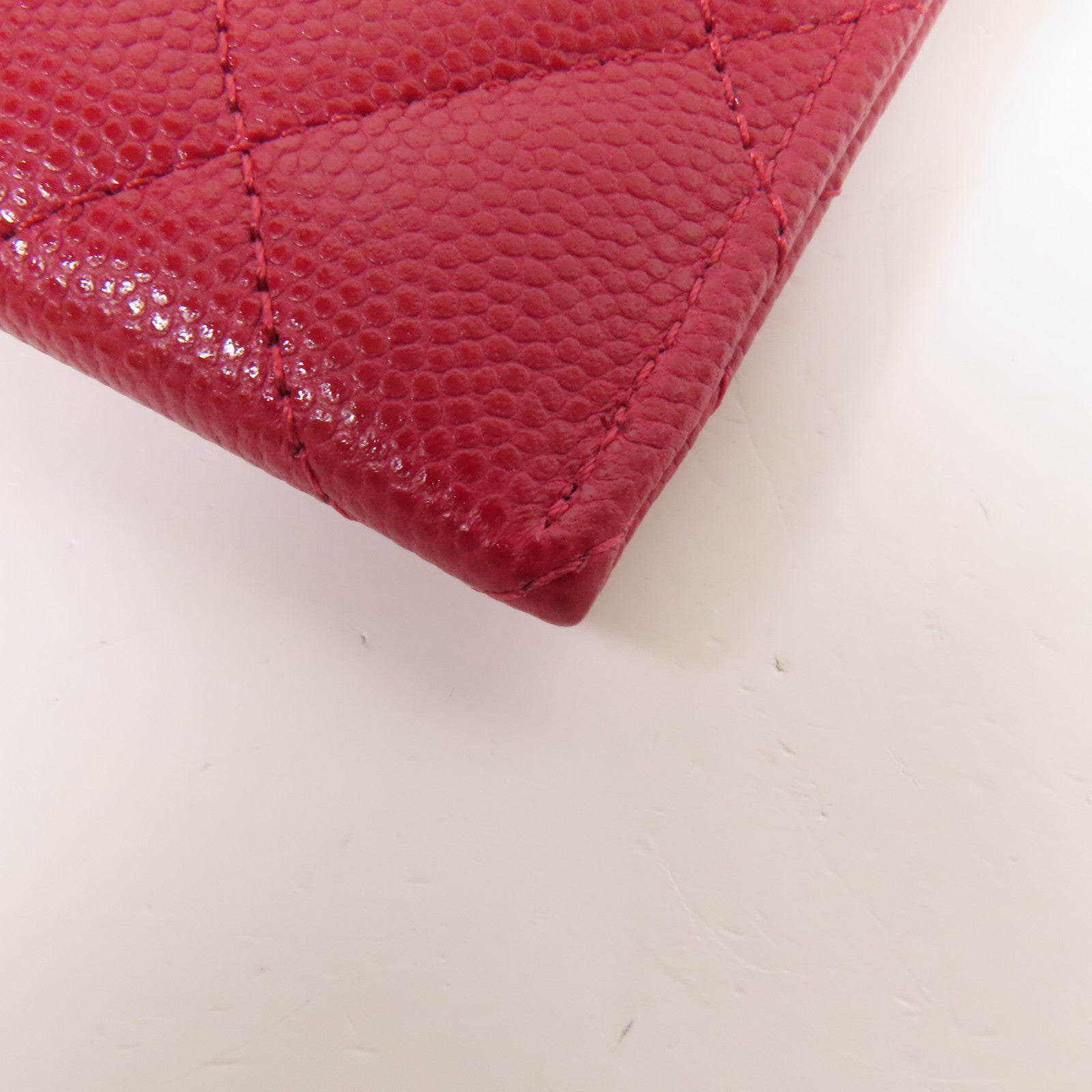 CHANEL 牛皮皮革Card Case銀扣卡片套