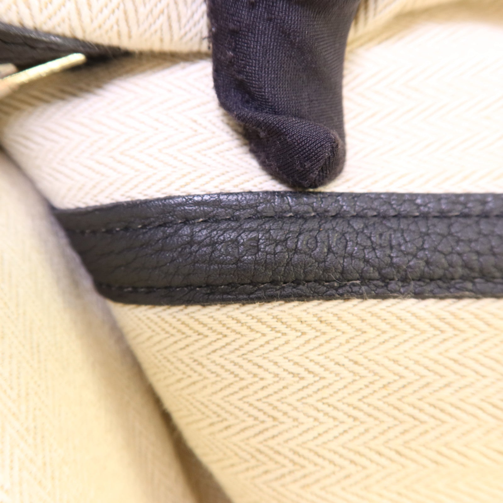 HERMES Negonda皮革Garden Party PM銀扣手挽袋Noir