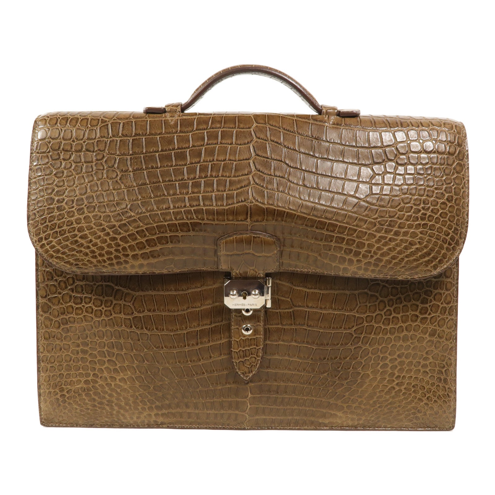 HERMES Porosus皮革Sac A Depeches 37公事包