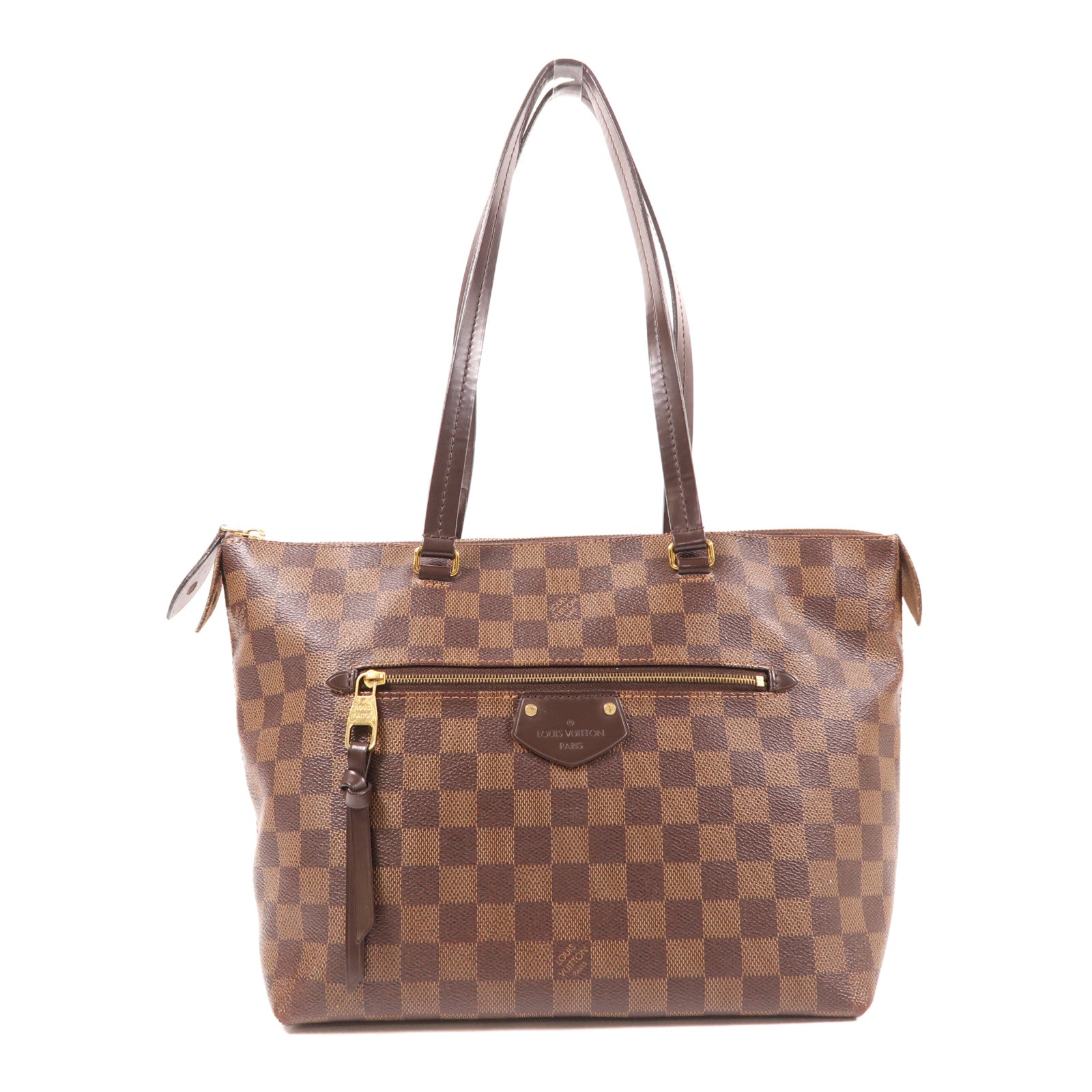 LOUIS VUITTON Damier Iena PM金扣肩背袋