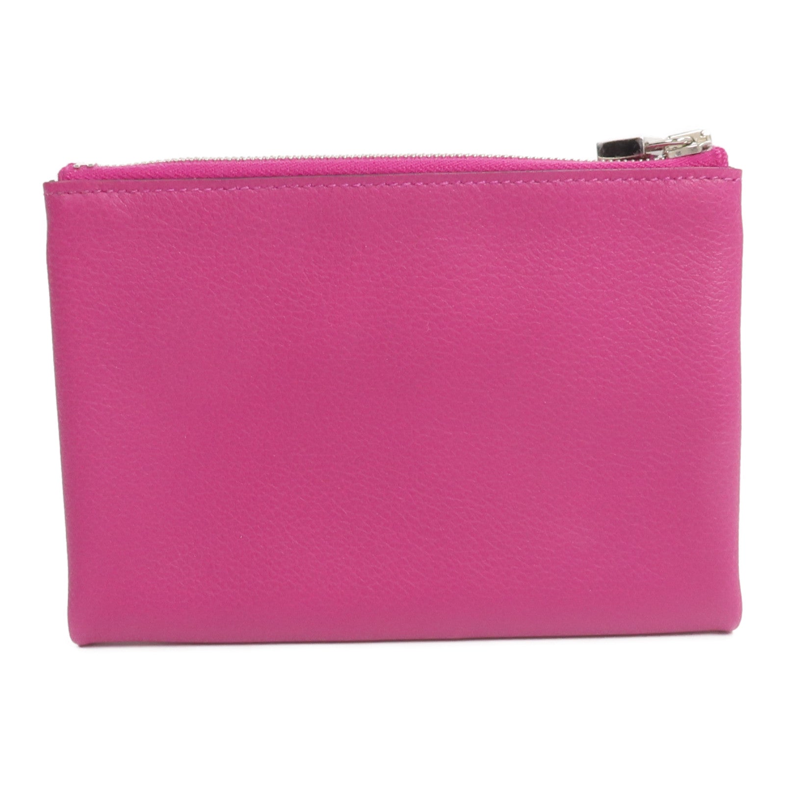HERMES Evercolor皮革Atout 14 PM Mini Pouch手拿包Rose Purple