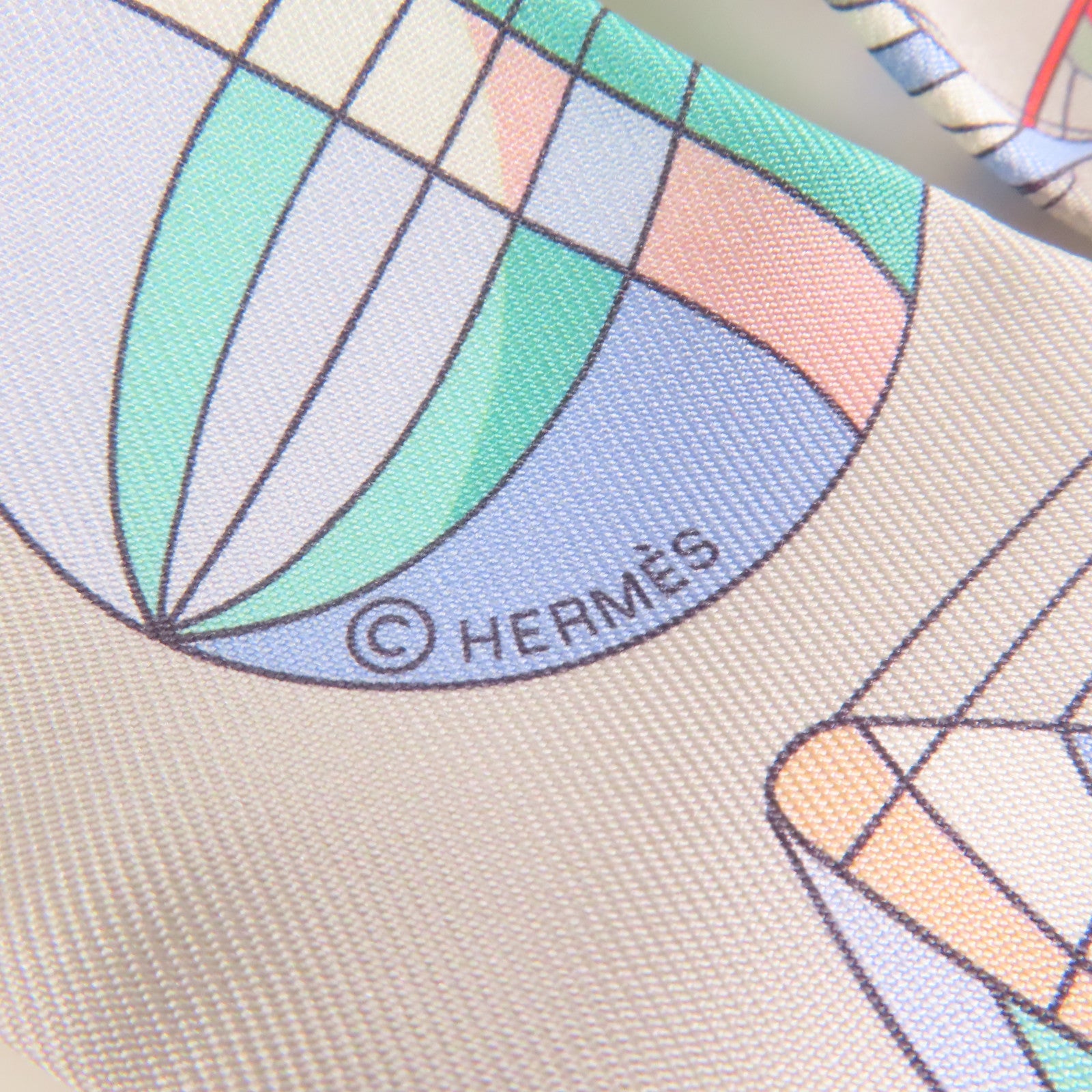 HERMES Twilly Scarf Scarves Silk Multicolor