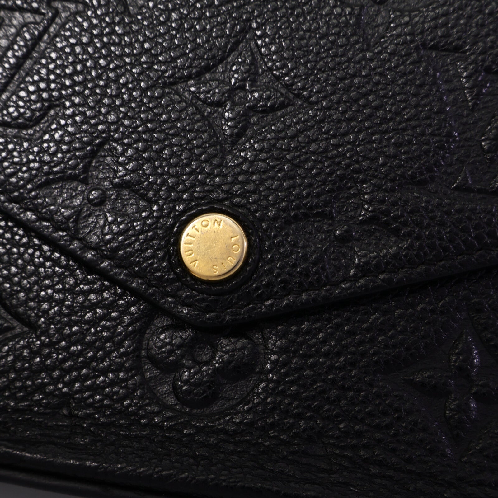 LOUIS VUITTON Monogram Empreinte Felicie Pochette 金扣鏈帶肩背袋