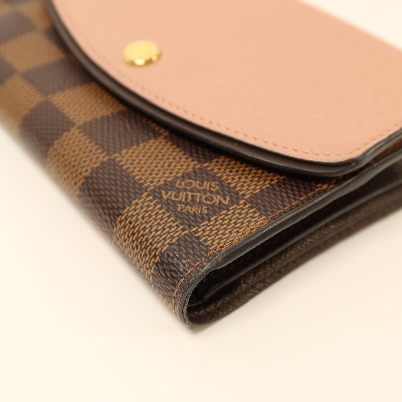 LOUIS VUITTON Damier Portefeuille Normandy Wallet金扣錢包