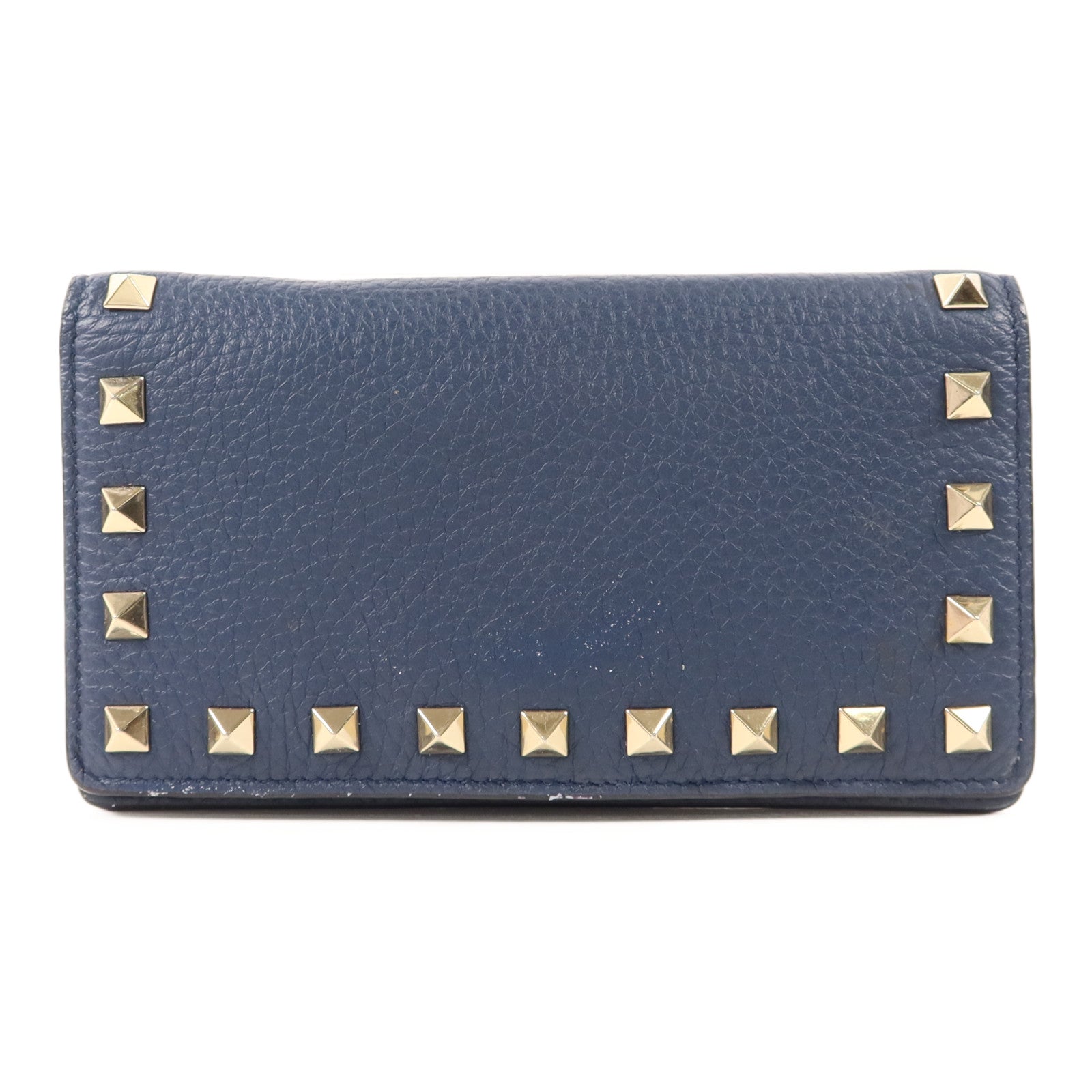 Valentino 【激減優惠】牛皮皮革Rockstud Wallet銀扣長錢包