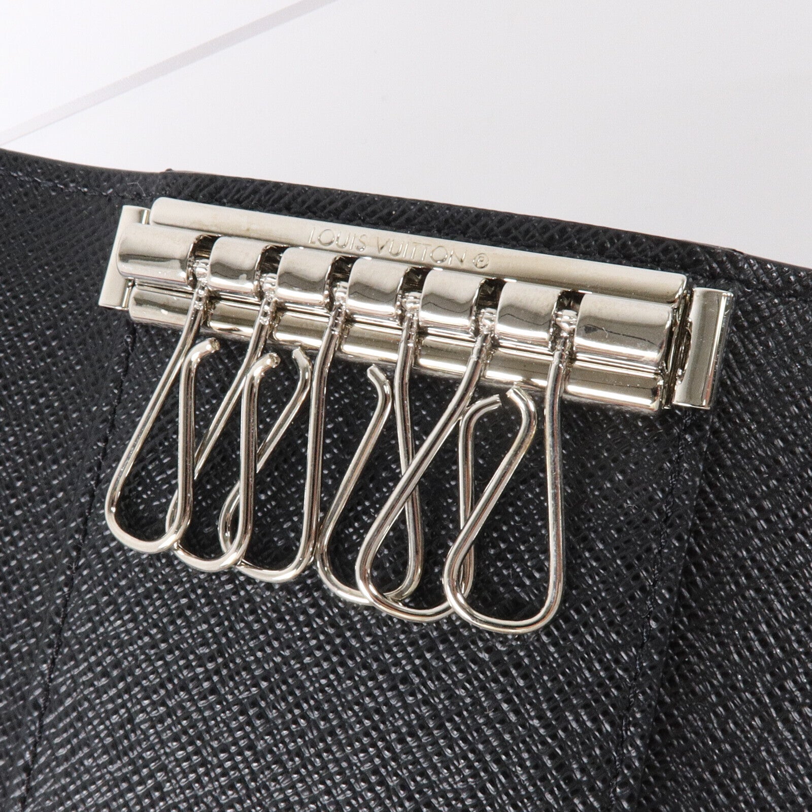 LOUIS VUITTON Damier Graphite Key Case 6銀扣鎖匙套
