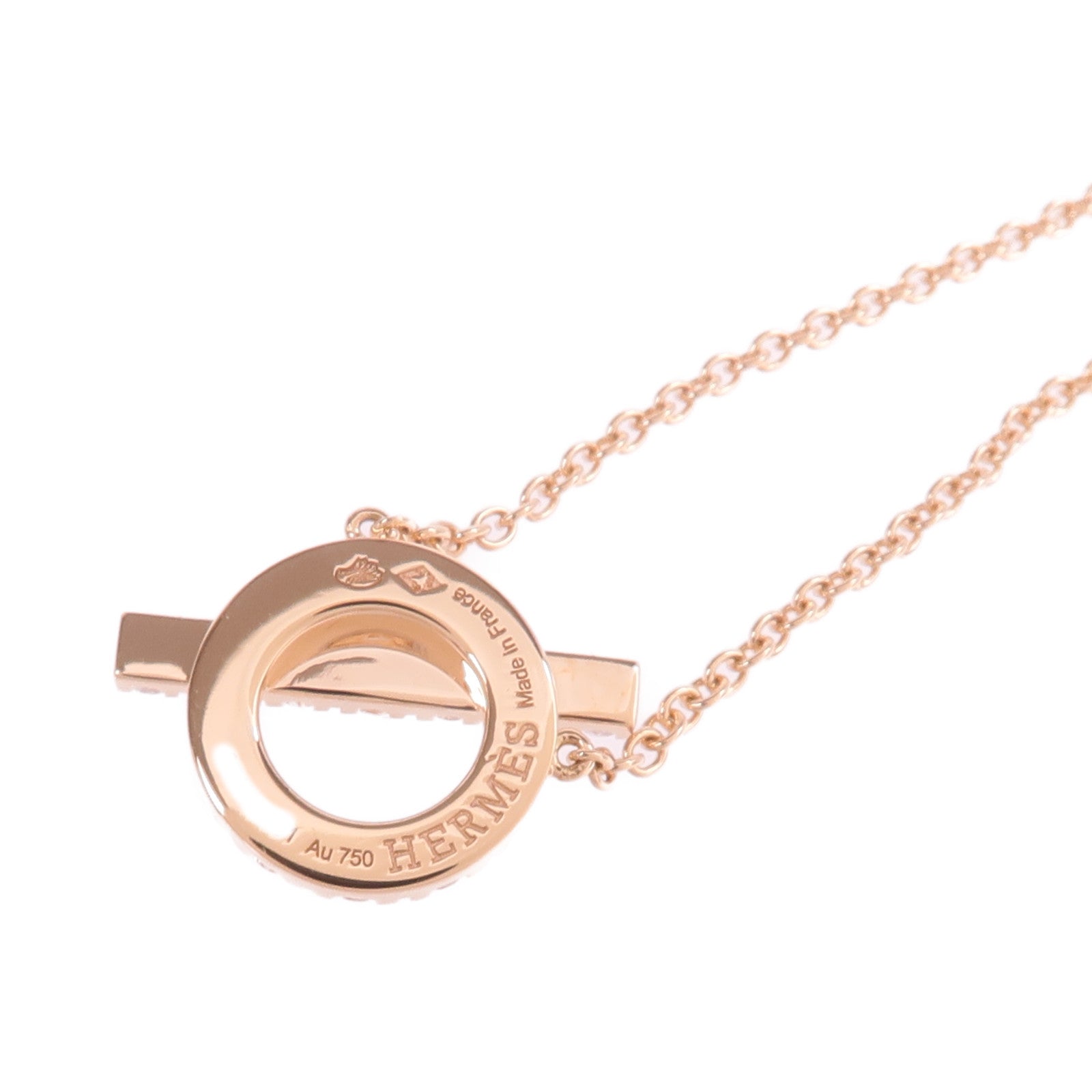 HERMES 【激減優惠】18K玫瑰金Finesse Pendant鑽石項鍊