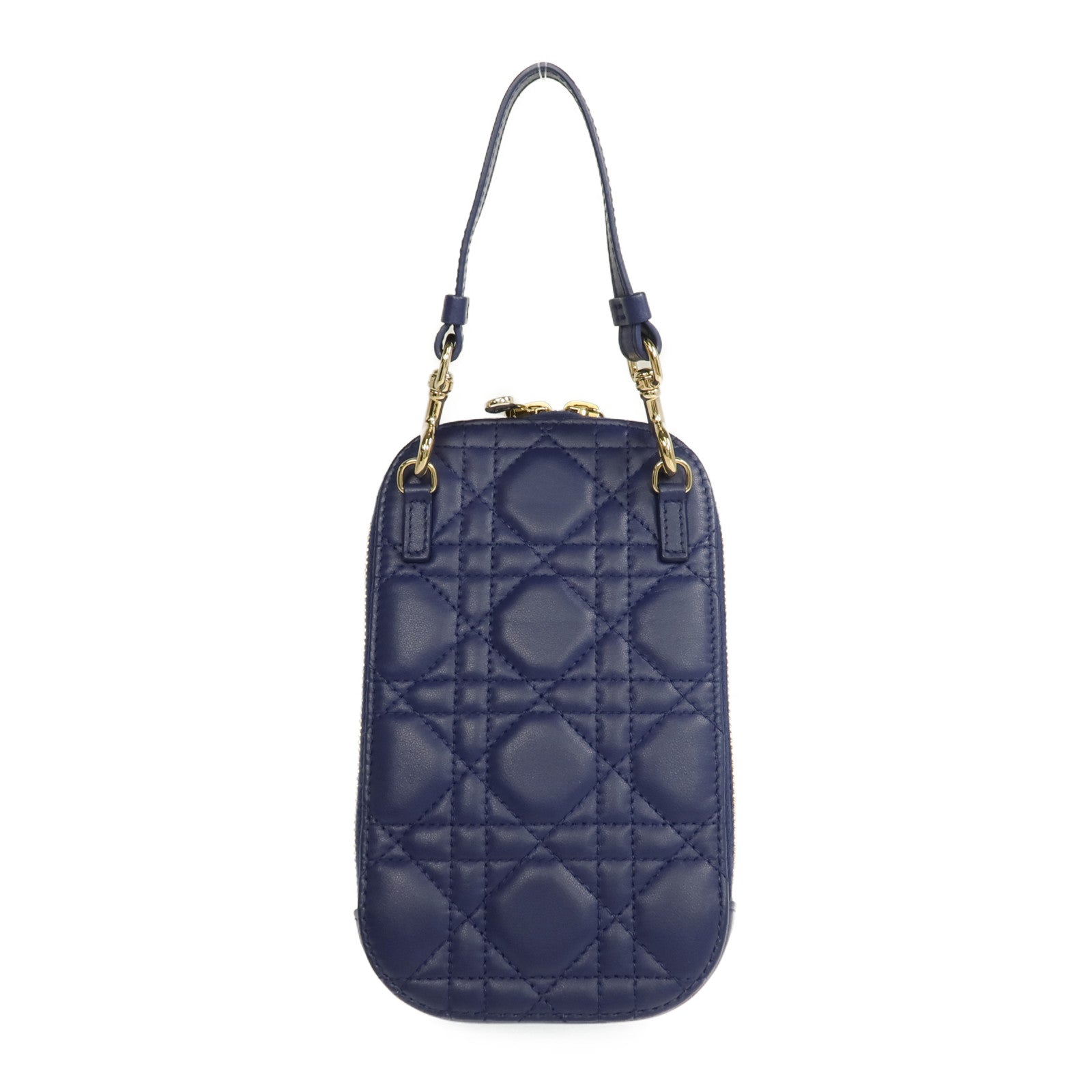Dior 羊皮皮革Lady Dior Call'in Dior Phone Holder金扣鏈帶手挽肩背兩用袋