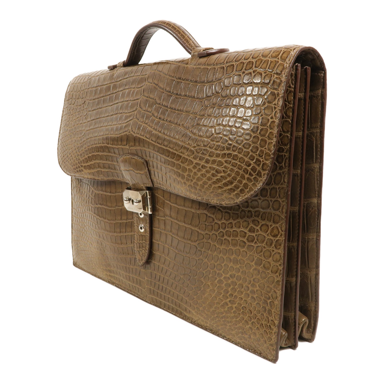 HERMES Porosus皮革Sac A Depeches 37公事包