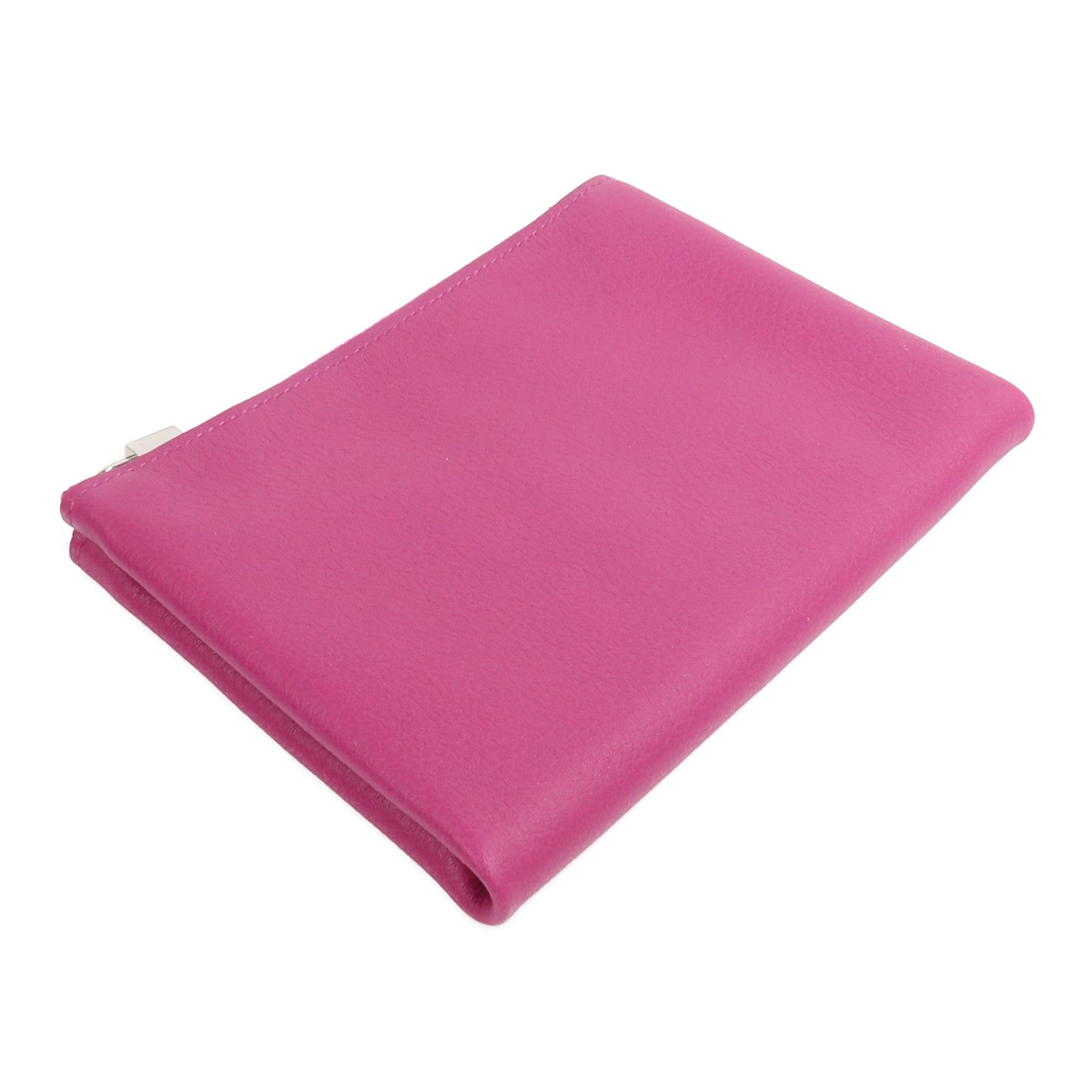 HERMES Evercolor皮革Atout 14 PM Mini Pouch手拿包Rose Purple