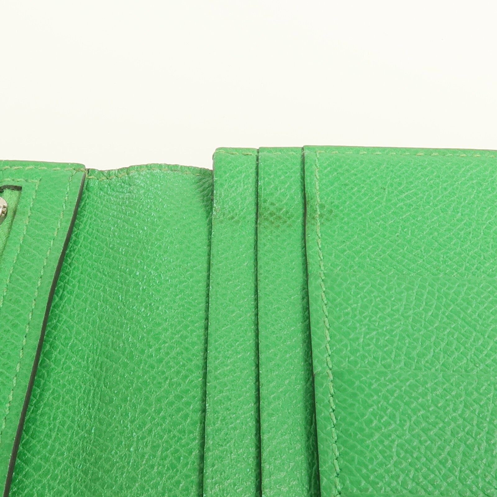HERMES Epsom皮革Bearn Long Wallet銀扣長錢包Bambou