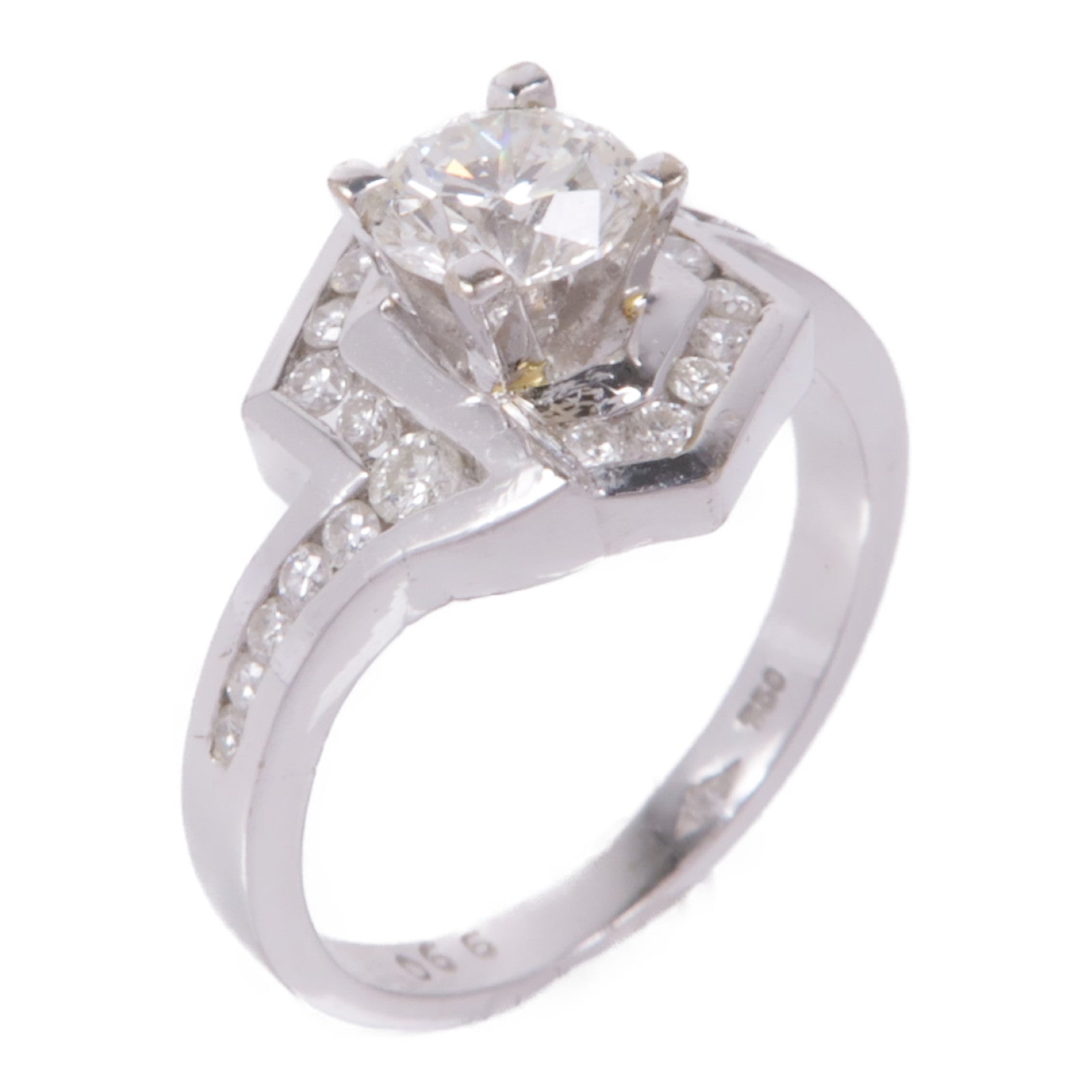 JEWELRY 【激減優惠】18K白金Diamond Ring鑽石戒指US#6.5