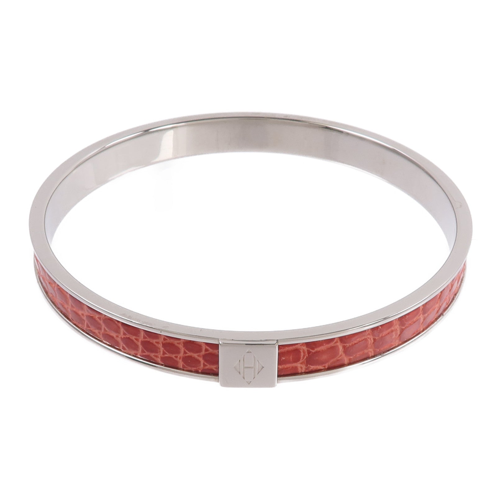 HERMES 蜥蝪皮革/金屬Kawaii 07 Bracelet手鐲