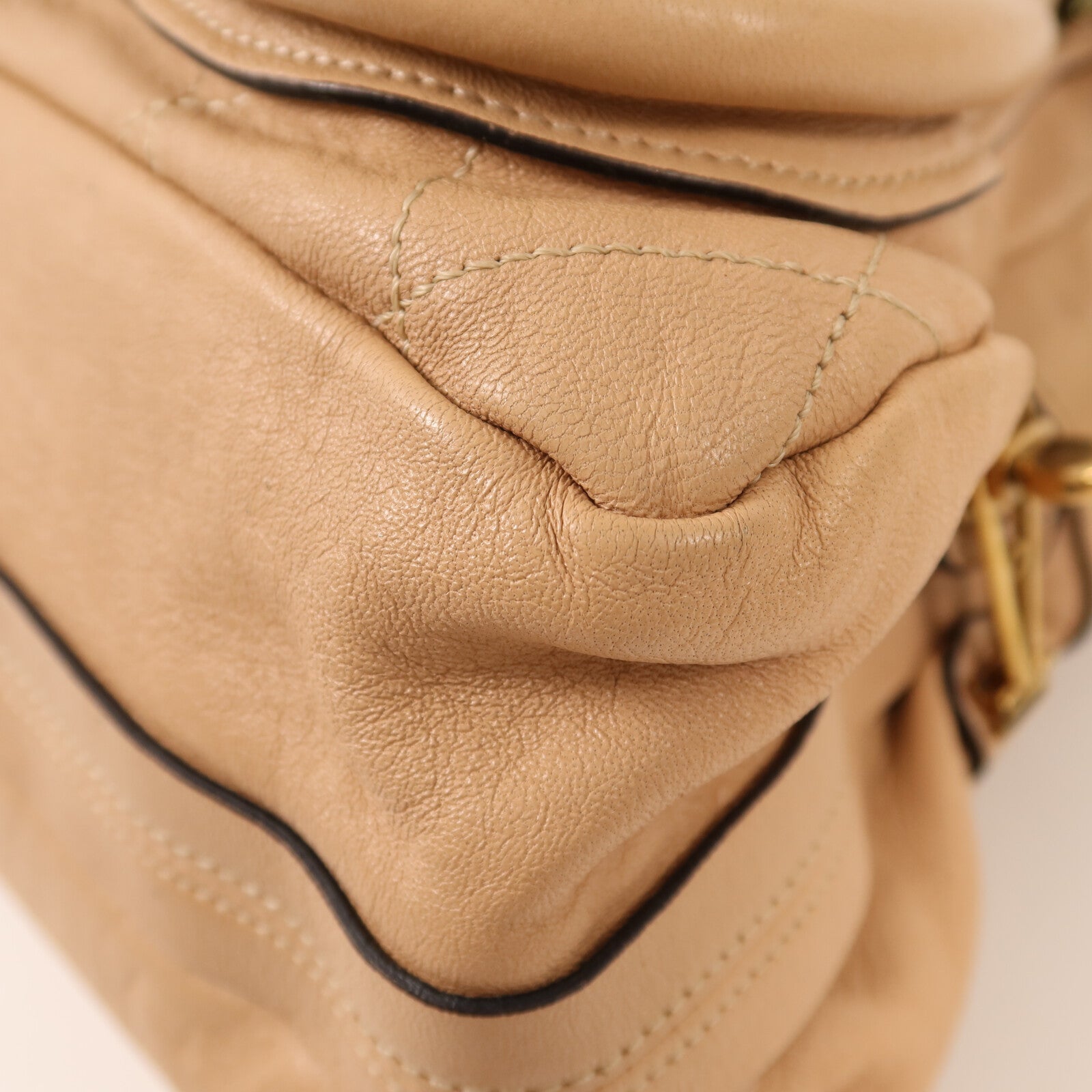 Chloe 牛皮皮革2 Way Shoulder金扣手挽肩背兩用袋
